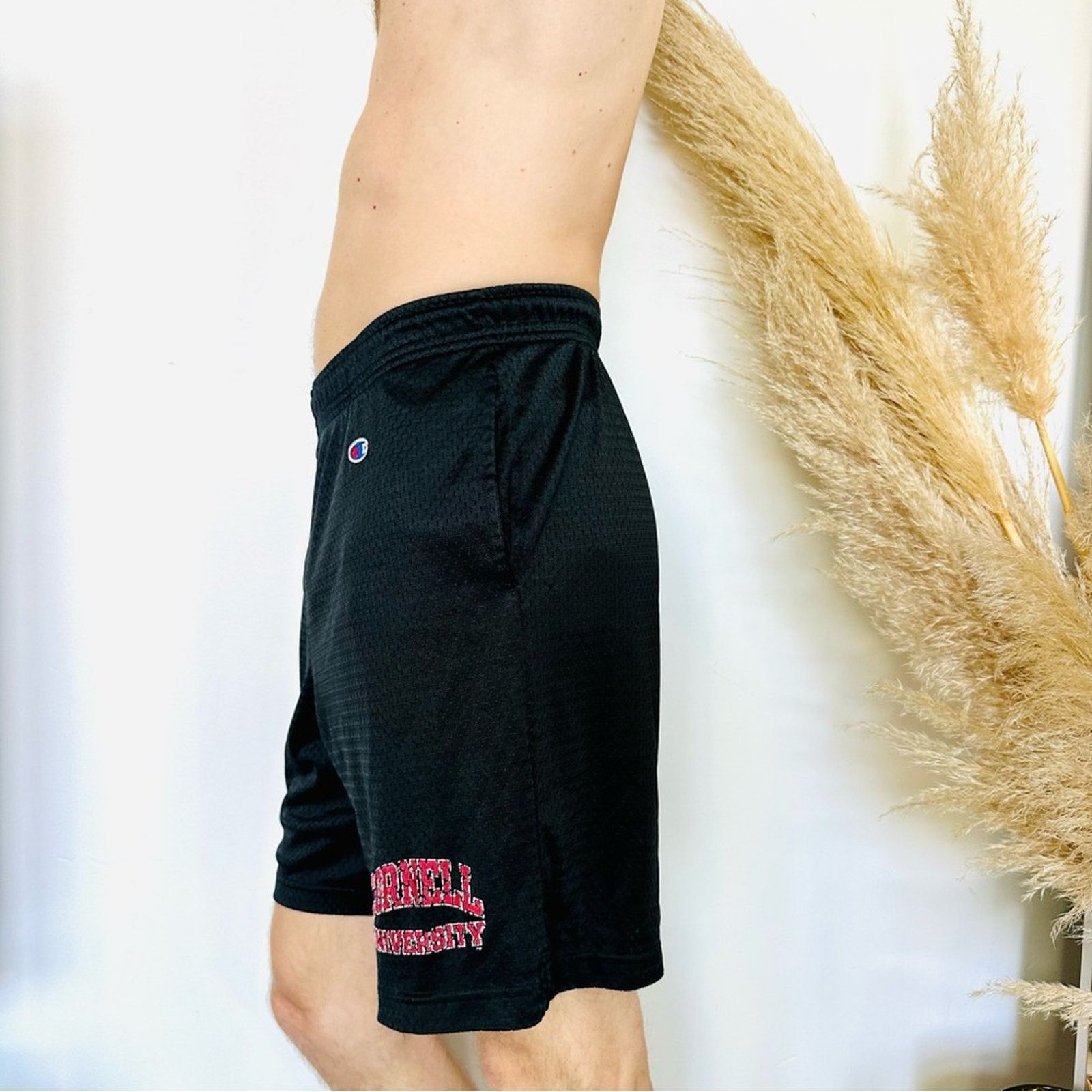 Champion CHAMPION Black Red Basketball Mesh Cornell Workout Gym Short Size US 32 / EU 48 - 2 Thumbnail