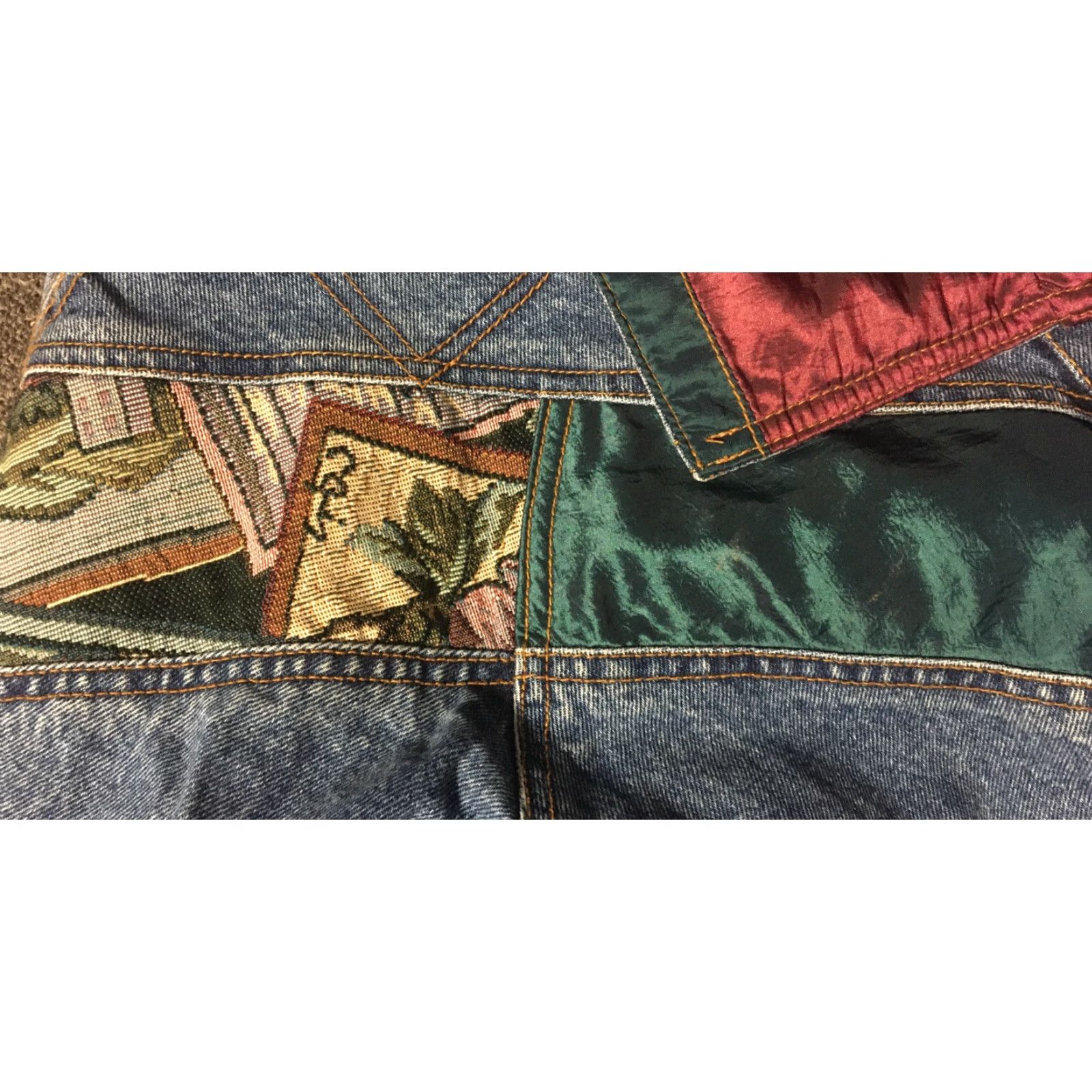 Vintage VINTAGE Current Seen Denim Jean Jacket L Women Long Blue 80s 90s Grunge Biker Western USA Size 36" / US 14 / IT 50 - 3 Thumbnail