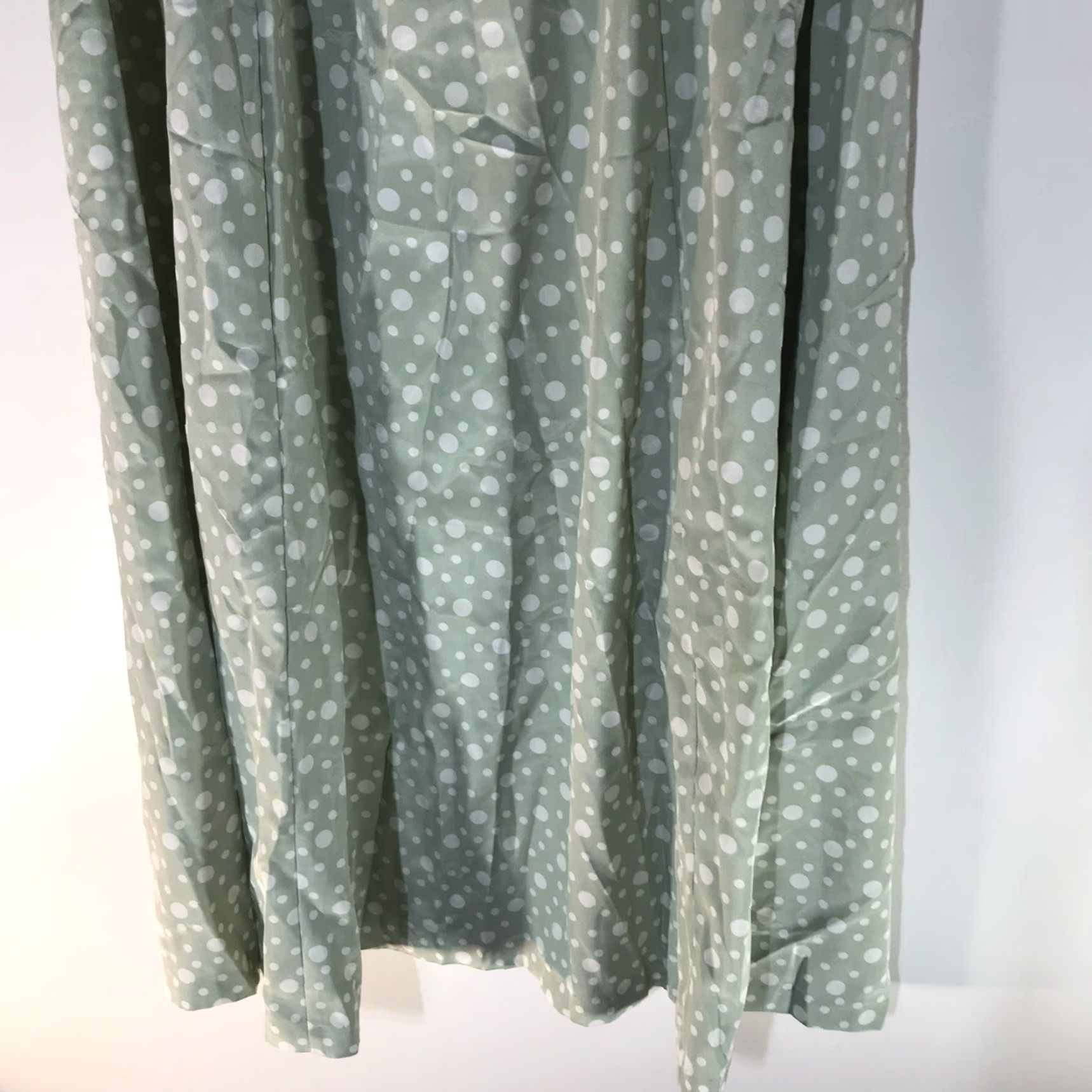 Vintage Vintage Yes Leslie Fay Mint Grn/Wht Polka Dot A-Line Maxi Skirt Womens Size 16 Size 38" / US 16 / IT 52 - 5 Thumbnail