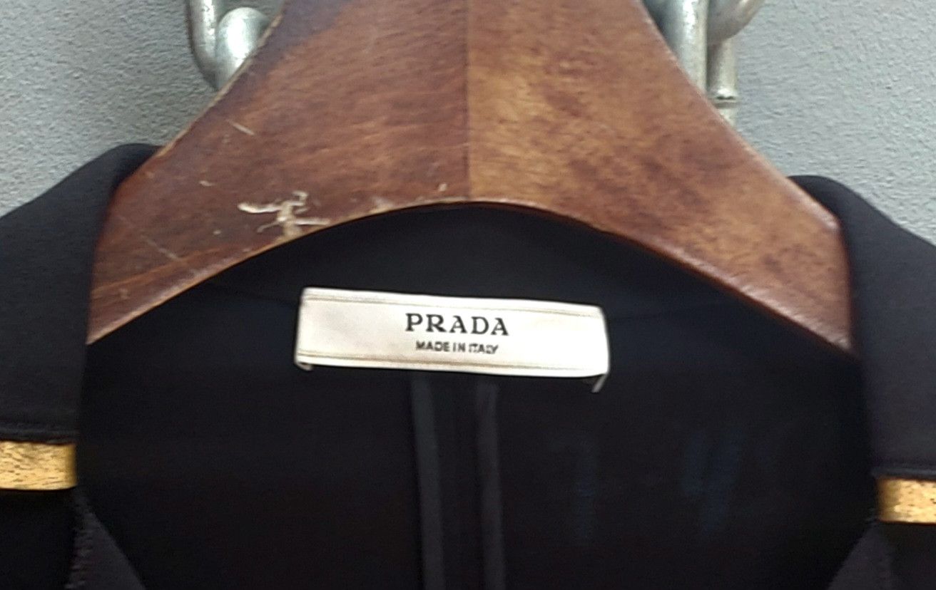 Prada Vintage x Prada Black Wool Jacket With Gold Trim Size S / US 4 / IT 40 - 15 Thumbnail