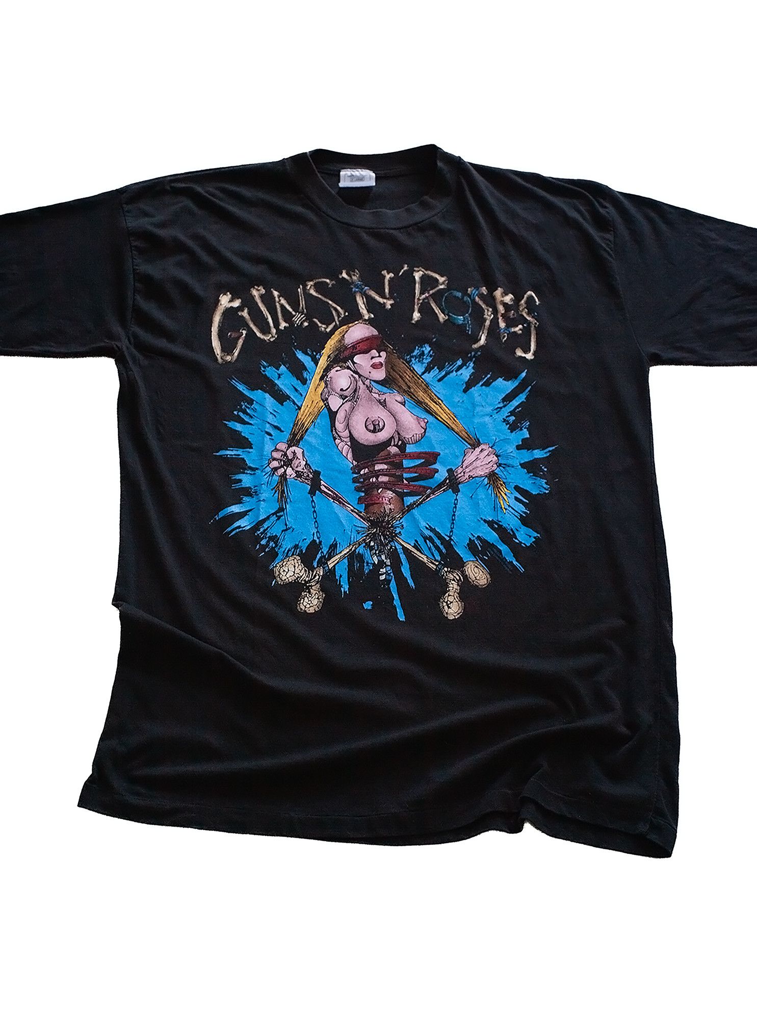 Band Tees Vintage 1992 Guns N' Roses "Pretty Tied Up" Euro T-Shirt Size US XL / EU 56 / 4 - 1 Thumbnail