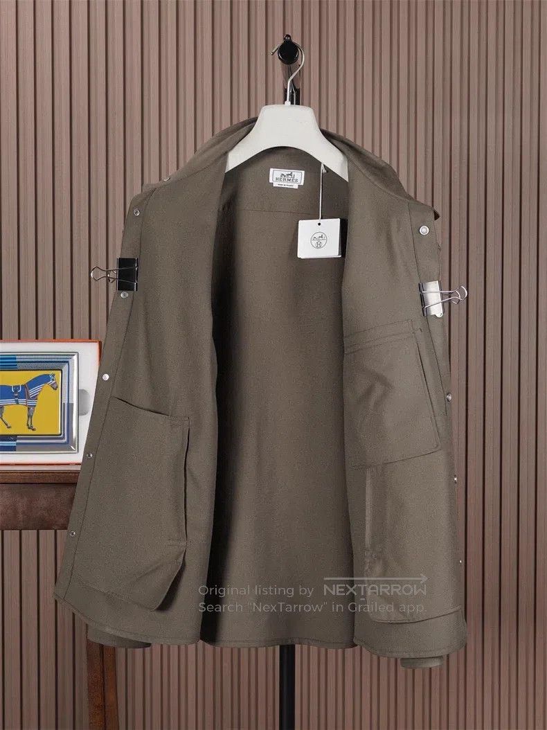 Hermes Hermes size 41 Men's Basalt Color Shirt Jacket Size US L / EU 52-54 / 3 - 4 Thumbnail