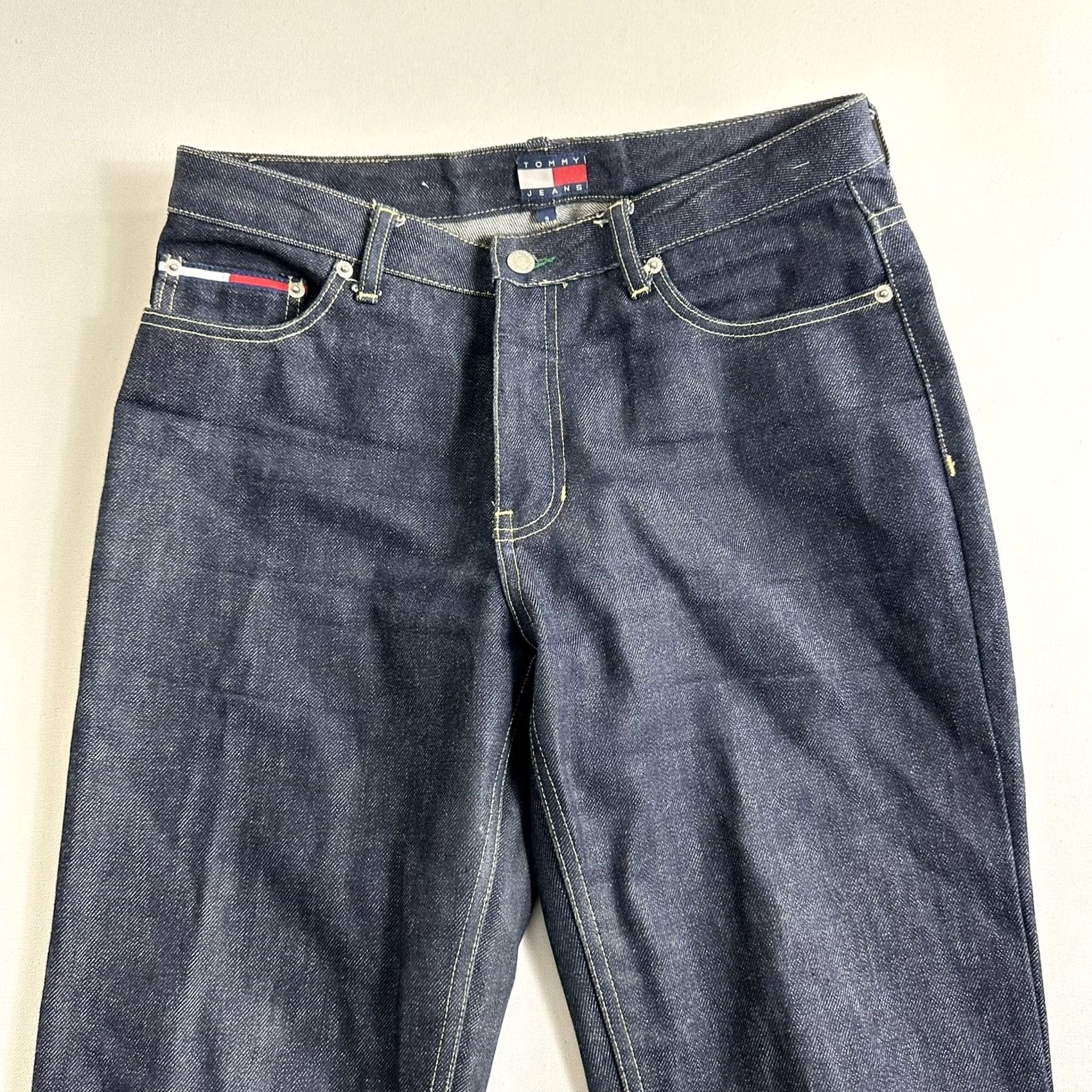 Tommy Hilfiger VINTAGE TOMMY HILFIGER Jeans Bootcut Low Rise 9 Women's Dark wash Stretch Size 30" / US 8 / IT 44 - 5 Thumbnail