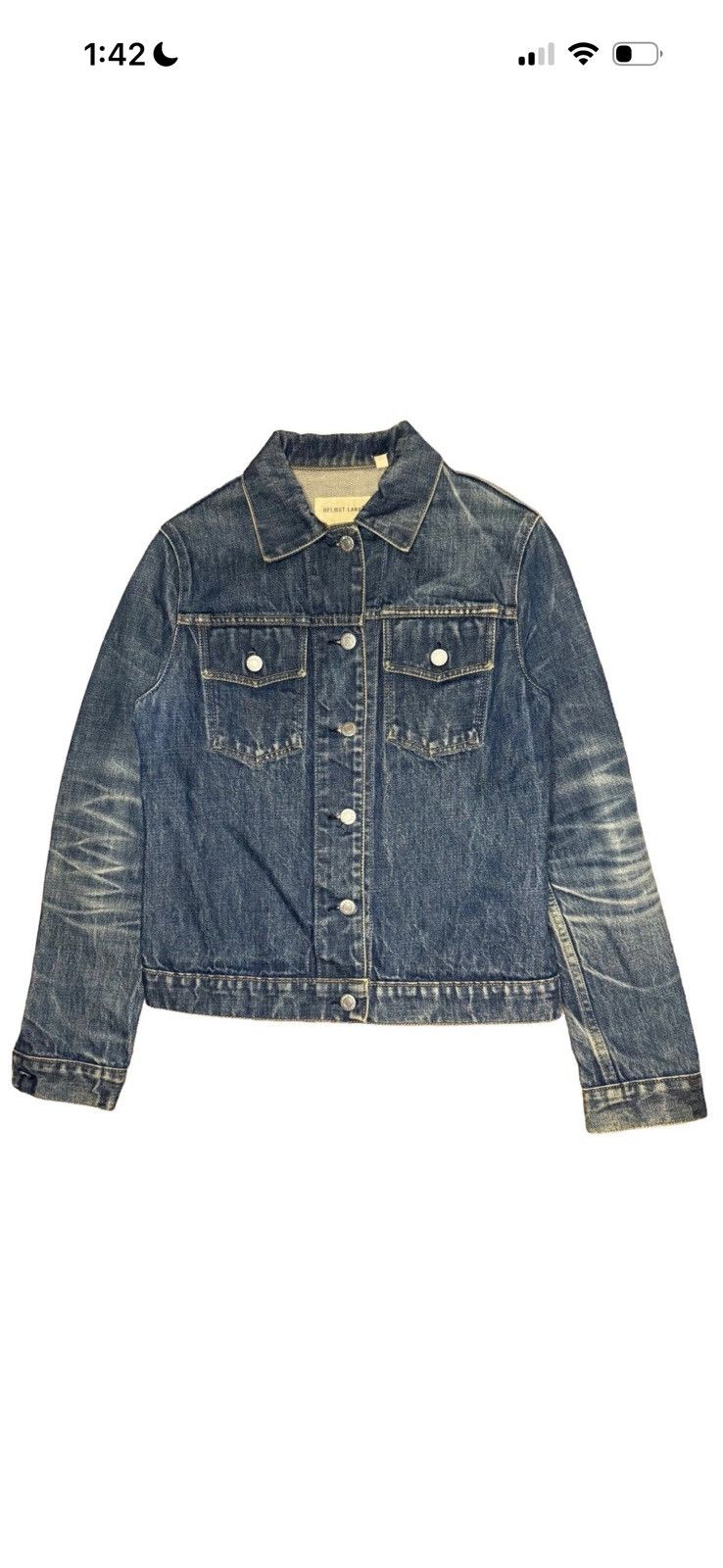 Helmut Lang Helmut Lang 1999 coated black denim jacket | Grailed