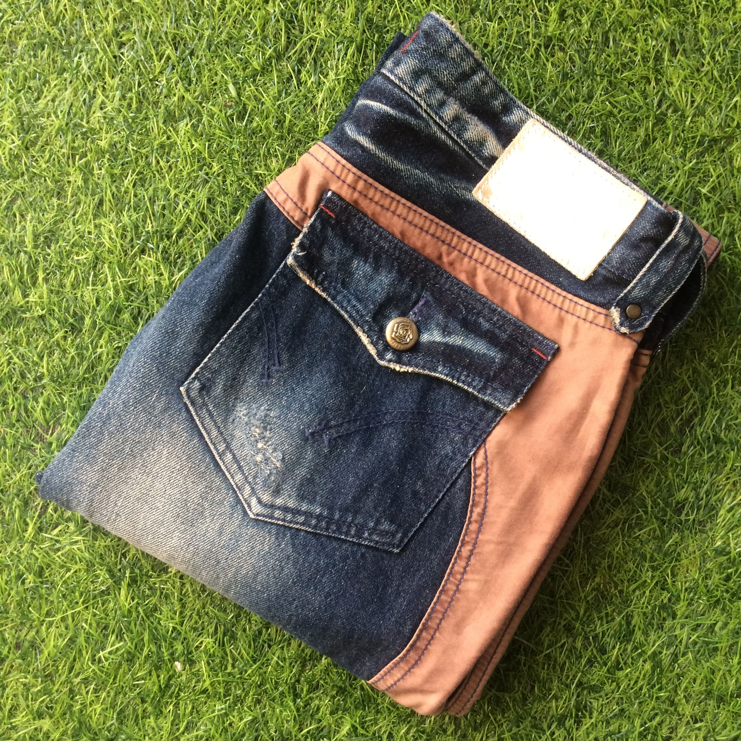Japanese Brand Japan Two Tone Side Panel Jeans #D-349 Size 28" / US 6 / IT 42 - 11 Thumbnail
