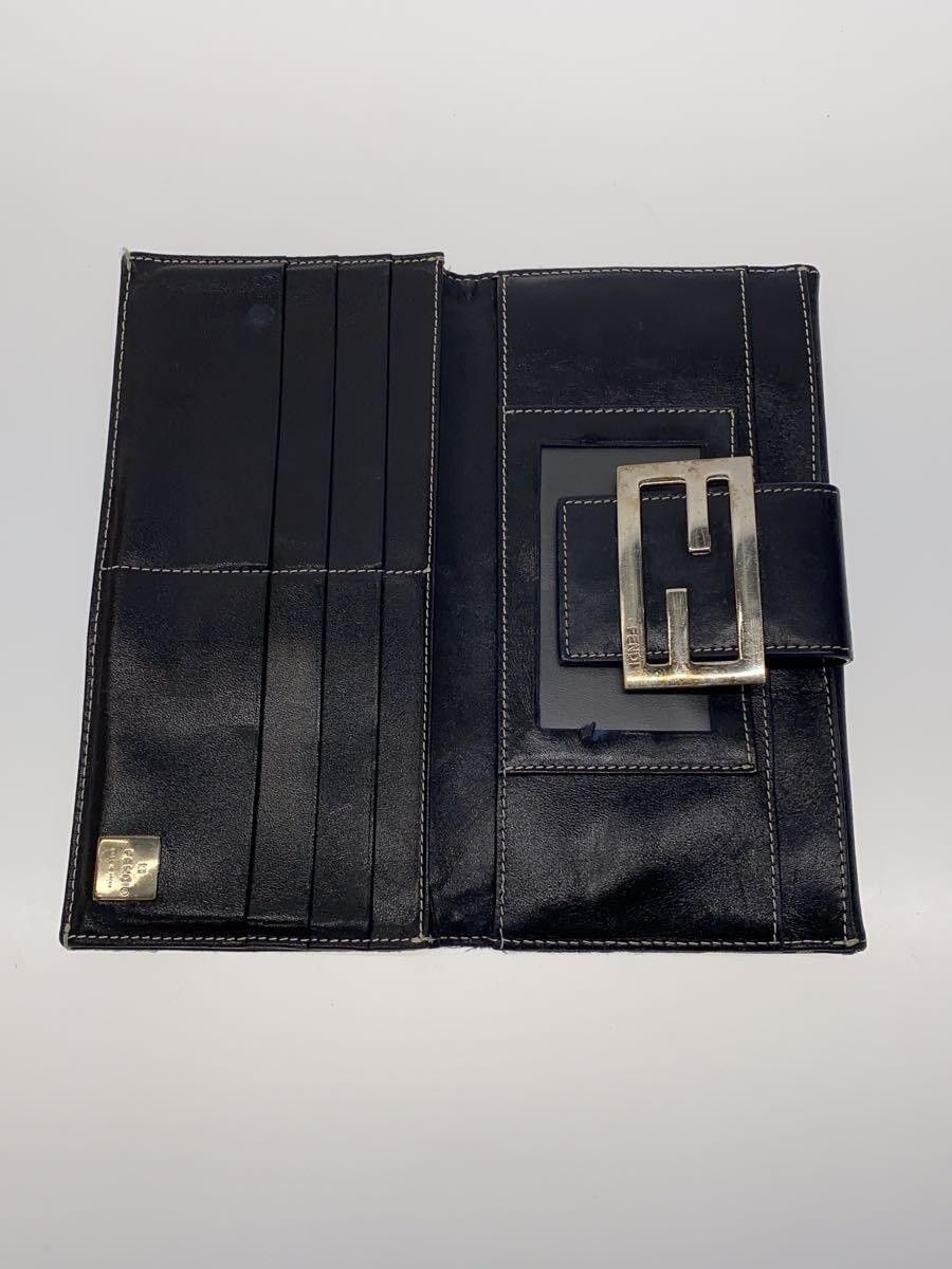 Fendi Fendi FF Plate Canvas W Hook Long Wallet Navy Size ONE SIZE - 4 Thumbnail