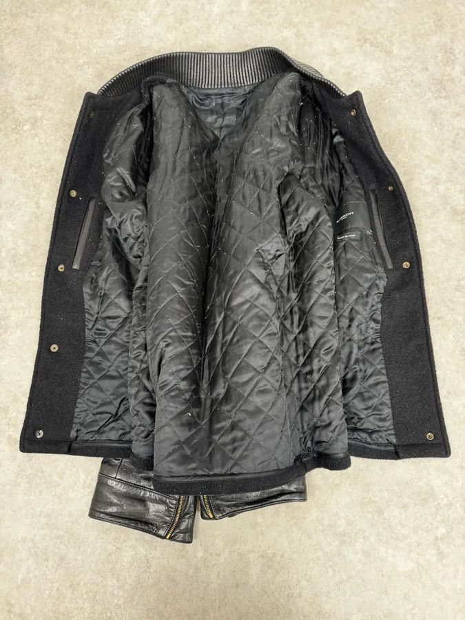 Givenchy AW2013 Givenchy Black Leather Sleeves Bomber Teddy Jacket by Riccardo Tisci Size US M / EU 48-50 / 2 - 7 Thumbnail