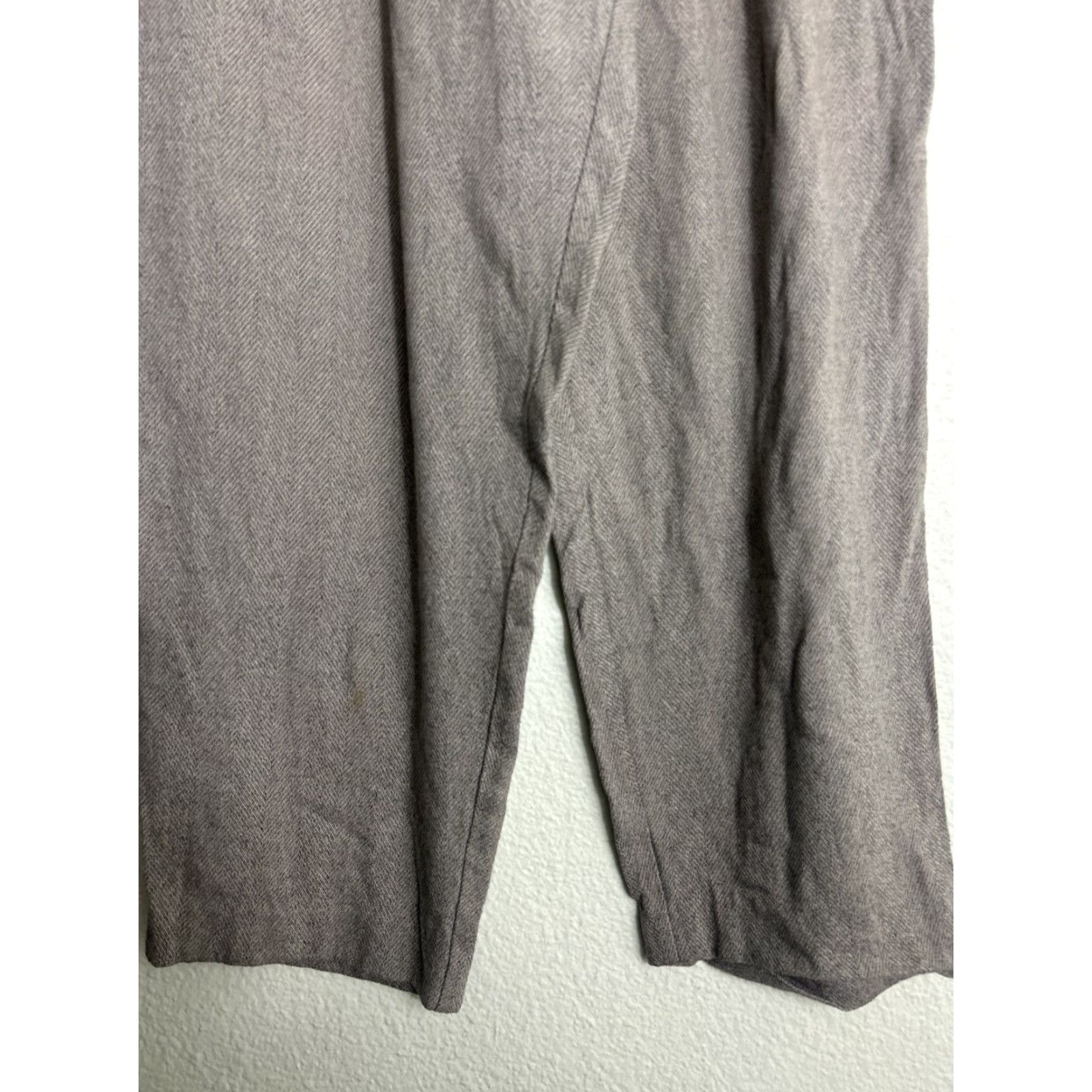 Vintage VINTAGE Pappagallo Beige Pants Womens Size 16 Herringbone Cotton Polyester 31x27 Size 38" / US 16 / IT 52 - 2 Thumbnail