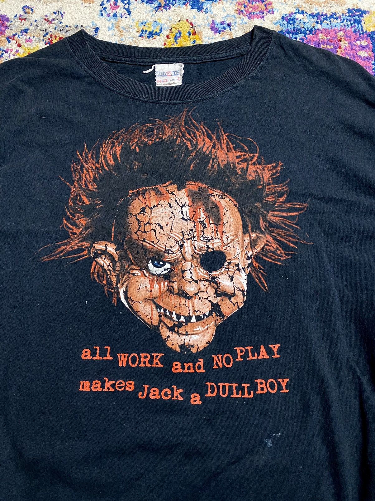 Other VTG CHILDS PLAY MOVIE ALL WORK NO PLAY CLASSIC MOVIE SS TEES Size US L / EU 52-54 / 3 - 2 Thumbnail