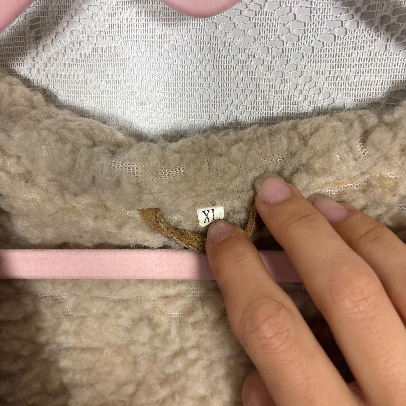Other vintage leather patchwork hooded jacket with sherpa lining Size XL / US 12-14 / IT 48-50 - 7 Thumbnail