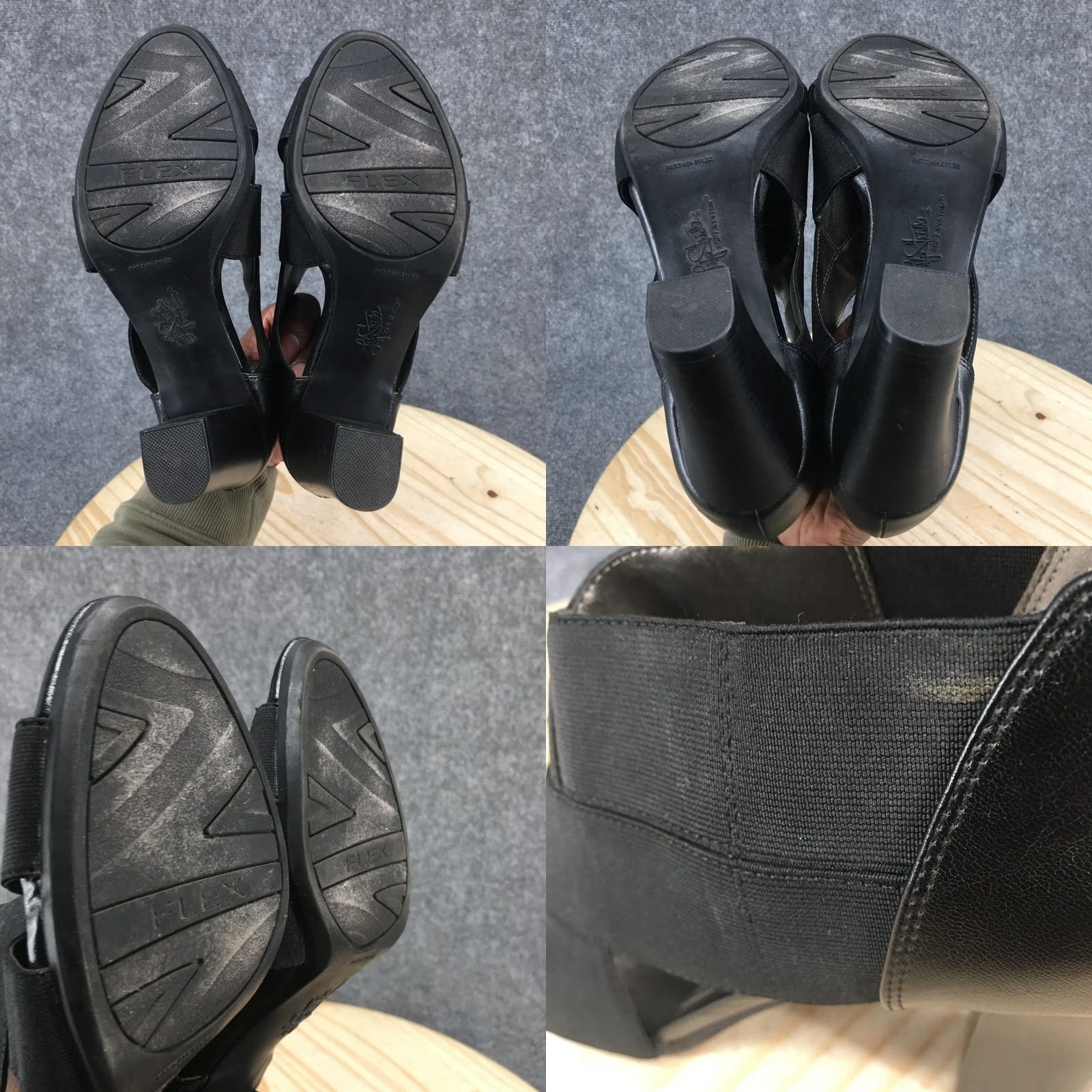 Vintage LifeStride Sandals Womens 8 M Nominal Criss Cross Pumps Black Heeled Casual Size US 8 / IT 38 - 8 Thumbnail