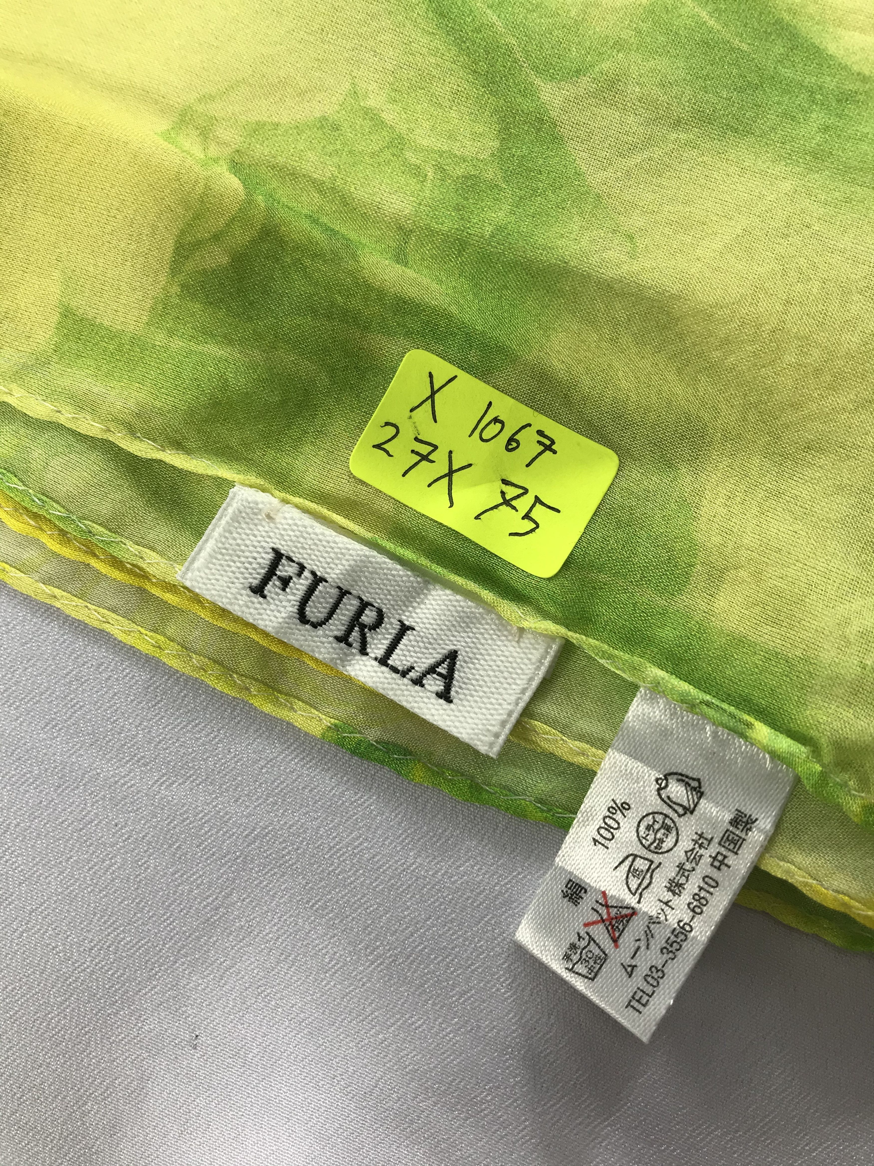 Furla × Vintage Vintage Furla Silk Scarf Size ONE SIZE - 5 Thumbnail