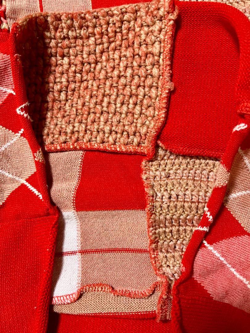 Comme des Garcons × Comme des Garcons SHIRT Patchwork Crochet Stitch Knit Sweater Size US XS / EU 42 / 0 - 4 Thumbnail