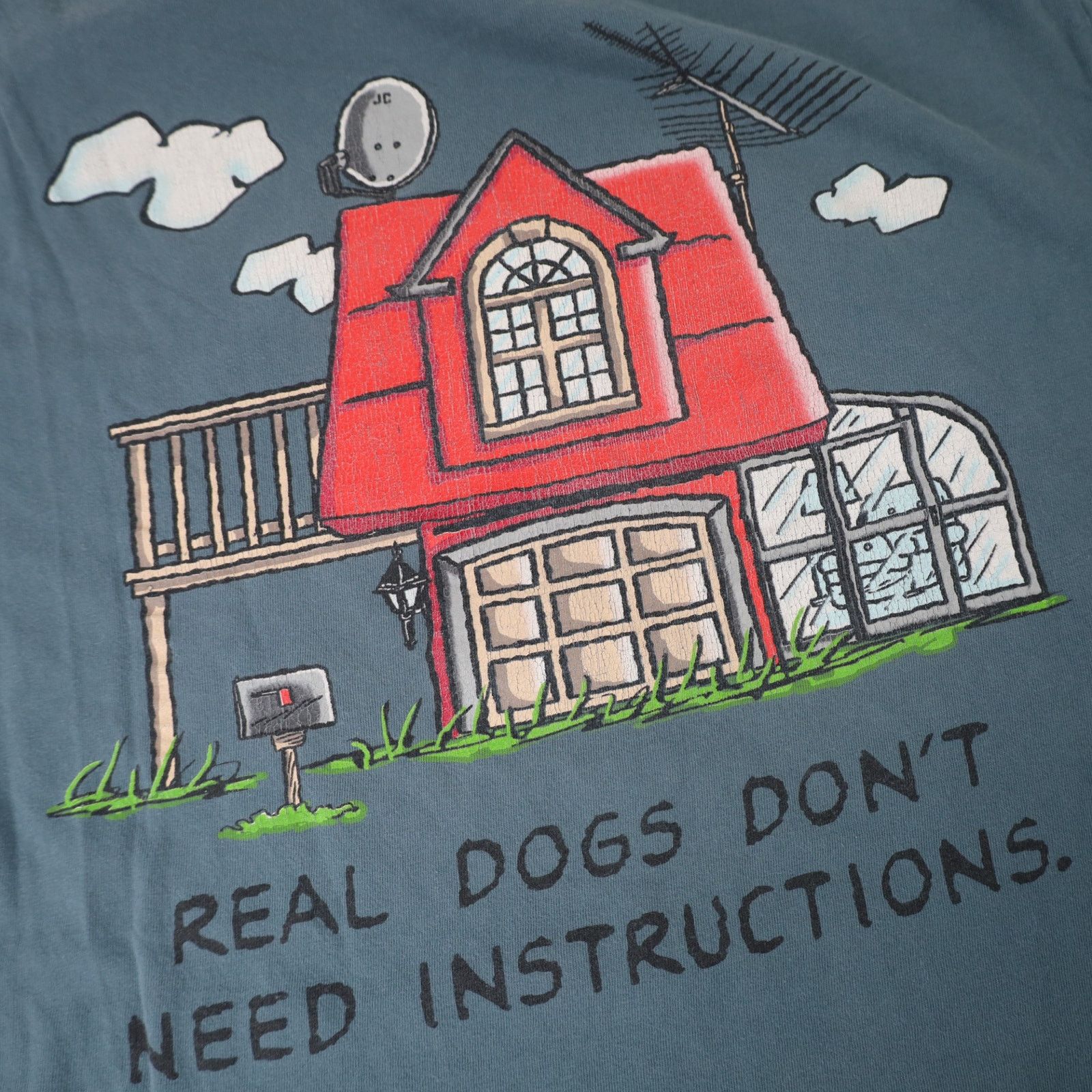 Peanuts × Vintage VTG Peanuts Snoopy "Real Dogs Don't Need Instructions" T Size US XL / EU 56 / 4 - 15 Thumbnail