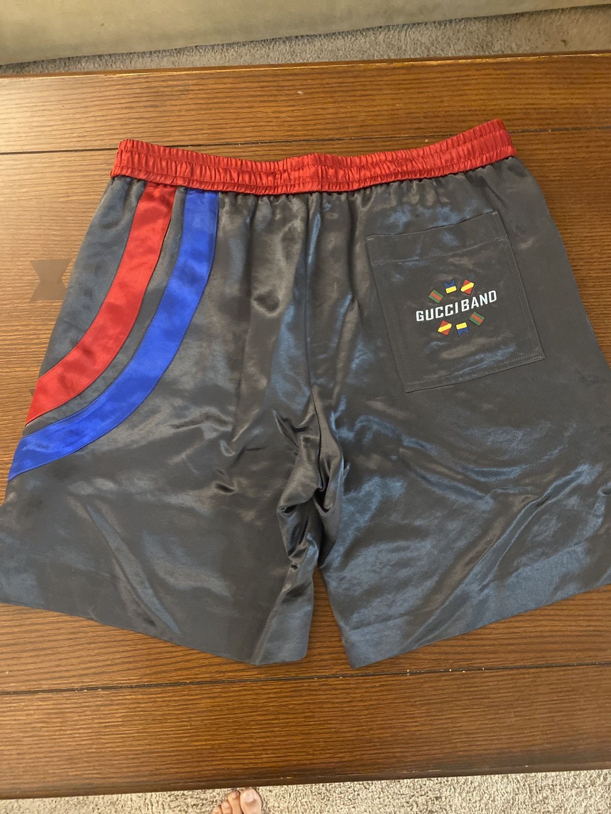 Gucci Gucci GUCCIBAND Silk Shorts – Red/Blue Stripe, M Size US 32 / EU 48 - 2 Thumbnail