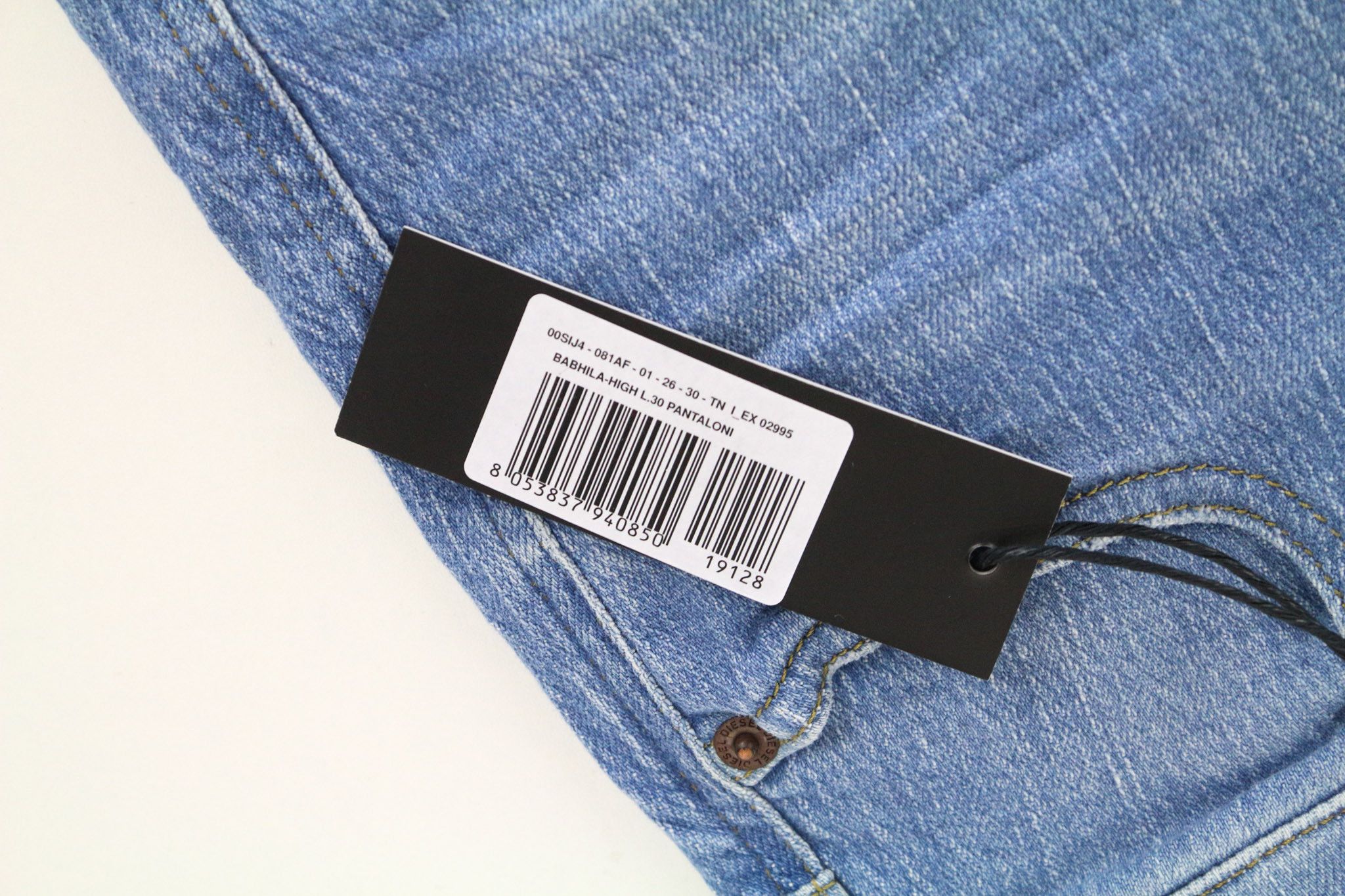 Diesel BABHILA-HIGH 081AF W26/L30 Blue Stretch Jeans 71550 Size 26" / US 2 / IT 38 - 6 Thumbnail