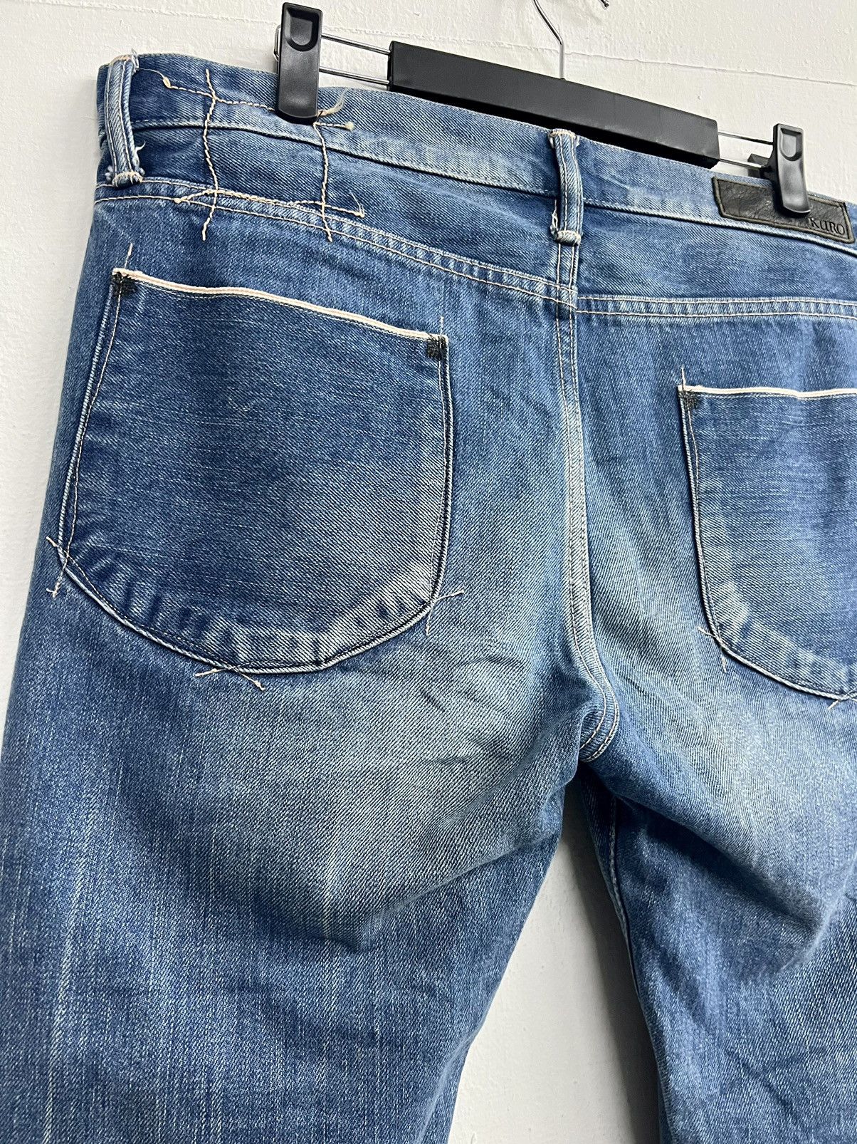 If Six Was Nine × Japanese Brand × KURO KURO JAPAN DENIM SELVEDGE JEANS Size US 34 / EU 50 - 17 Thumbnail