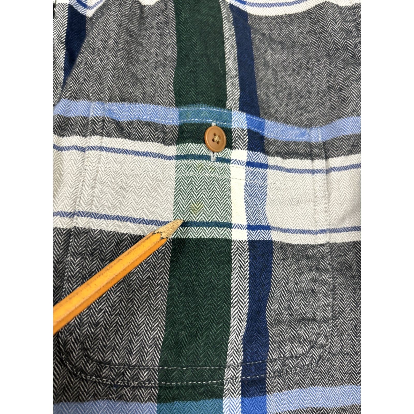J.Crew J.CREW Shirt Mens Large Blue Plaid Flannel 100% Cotton Button-Up Slim Fit Long Sleeve Size US L / EU 52-54 / 3 - 6 Thumbnail