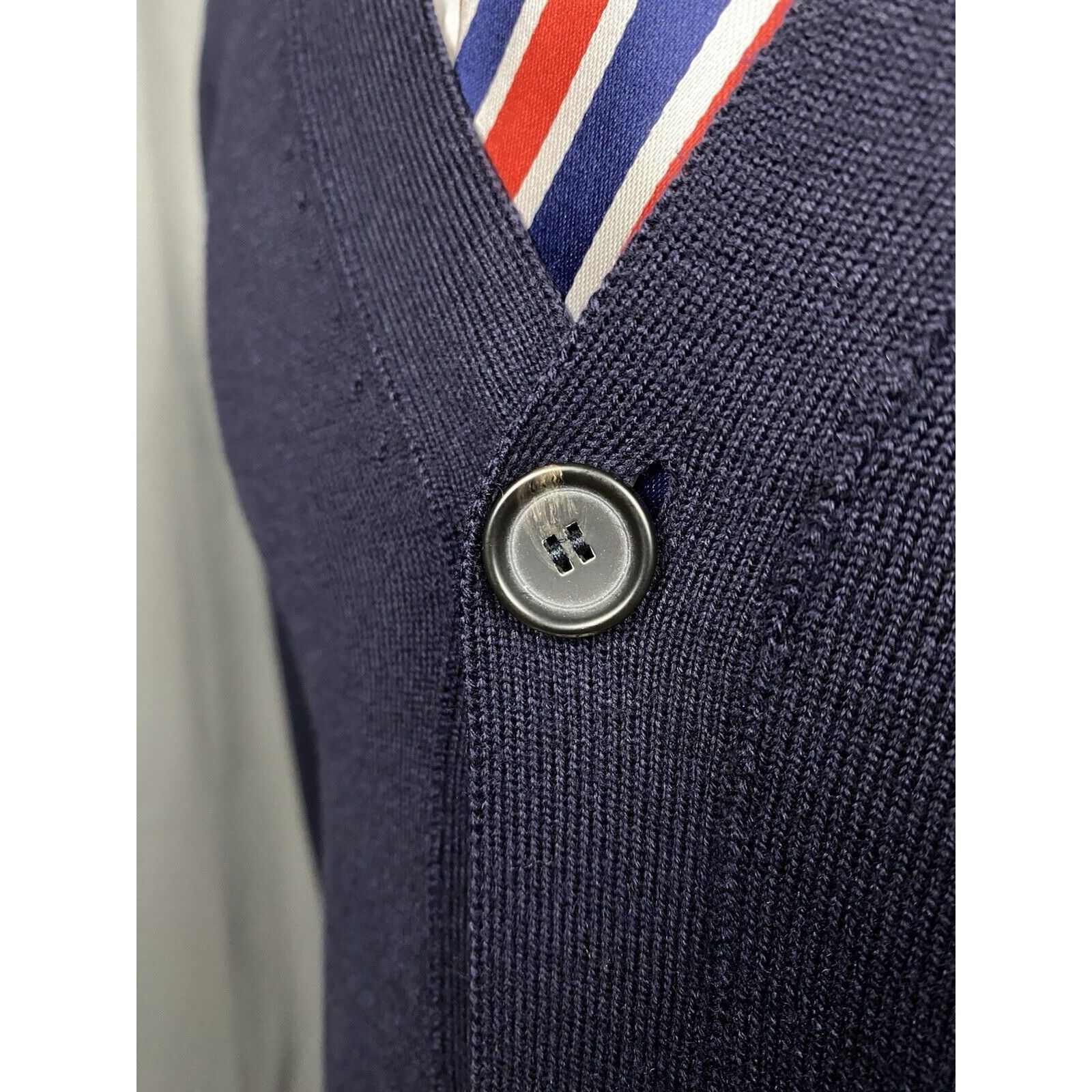 Louis Vuitton Louis Vuitton Men's Blue Wool Cardigan Sweater Size M Size US M / EU 48-50 / 2 - 8 Thumbnail