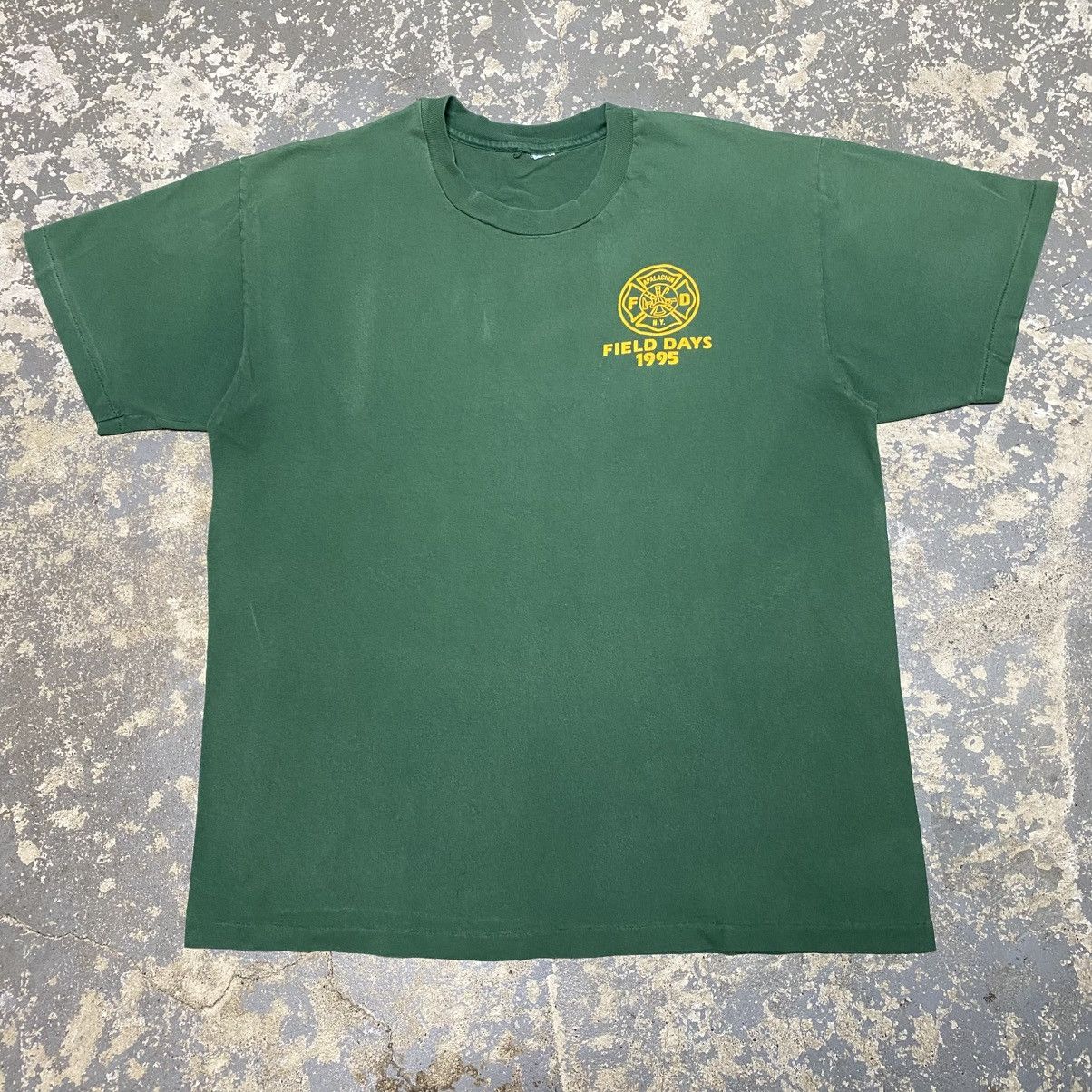 Vintage Vintage Green Faded Field Days Apalachin NY USA 1995 Tshirt Size US L / EU 52-54 / 3 - 1 Thumbnail