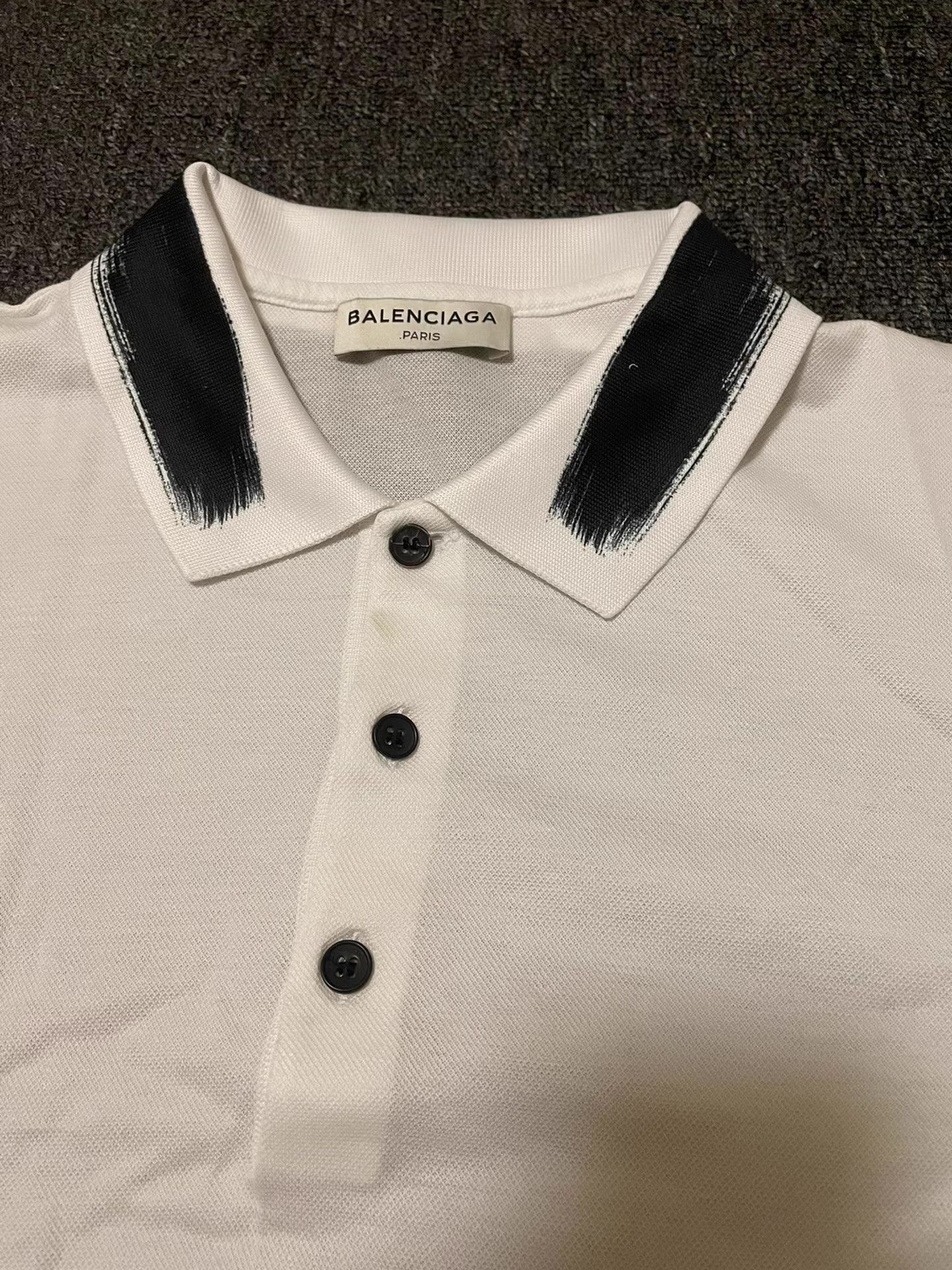 Balenciaga Balenciaga white longline polo T-shirt. Q4 Size US S / EU 44-46 / 1 - 2 Thumbnail
