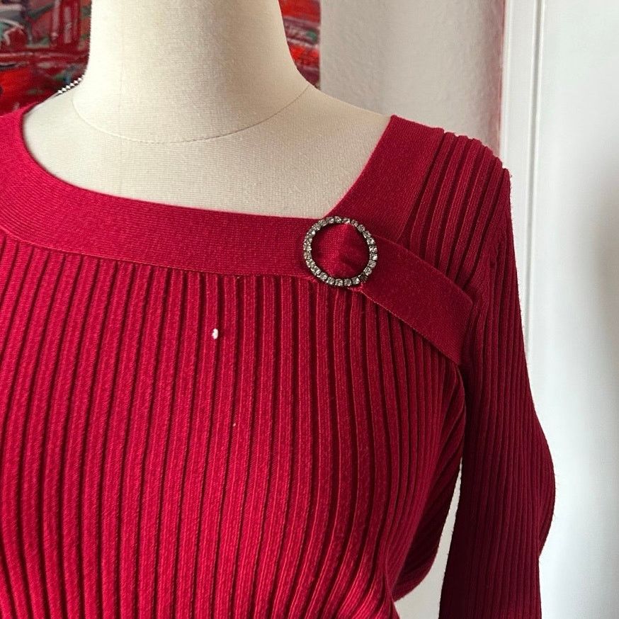 Other req required to wear red knit sweater top Size M / US 6-8 / IT 42-44 - 2 Thumbnail