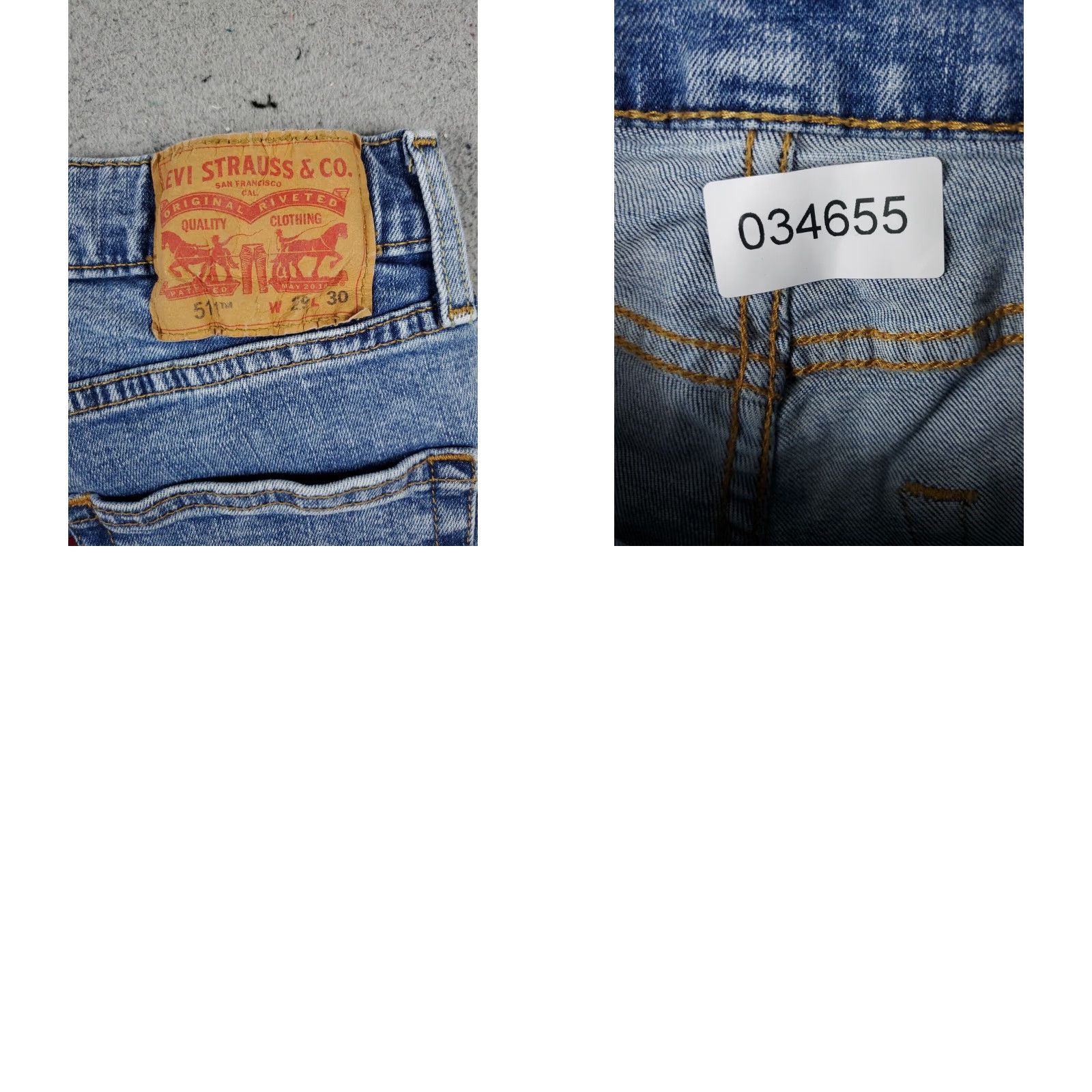 Levi's Levi's 511 Jeans Blue Slim Fit Straight Leg 29x30 Men's Denim Pants Size US 29 - 8 Thumbnail