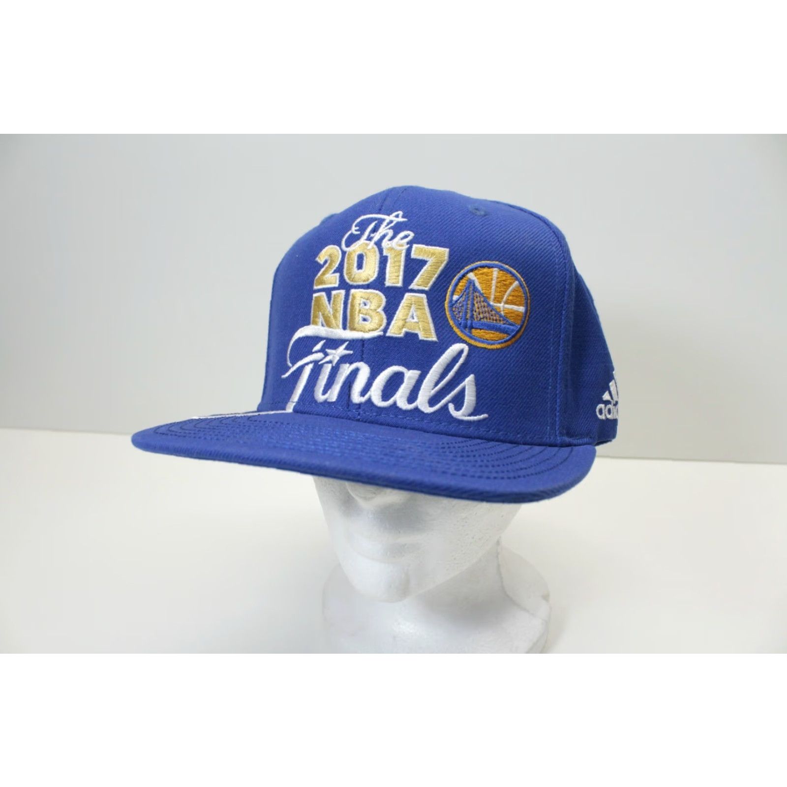 Adidas VINTAGE adidas The 2017 NBA Finals Golden State Warriors Blue Gold Snapback Hat FAST SH Size ONE SIZE - 2 Thumbnail