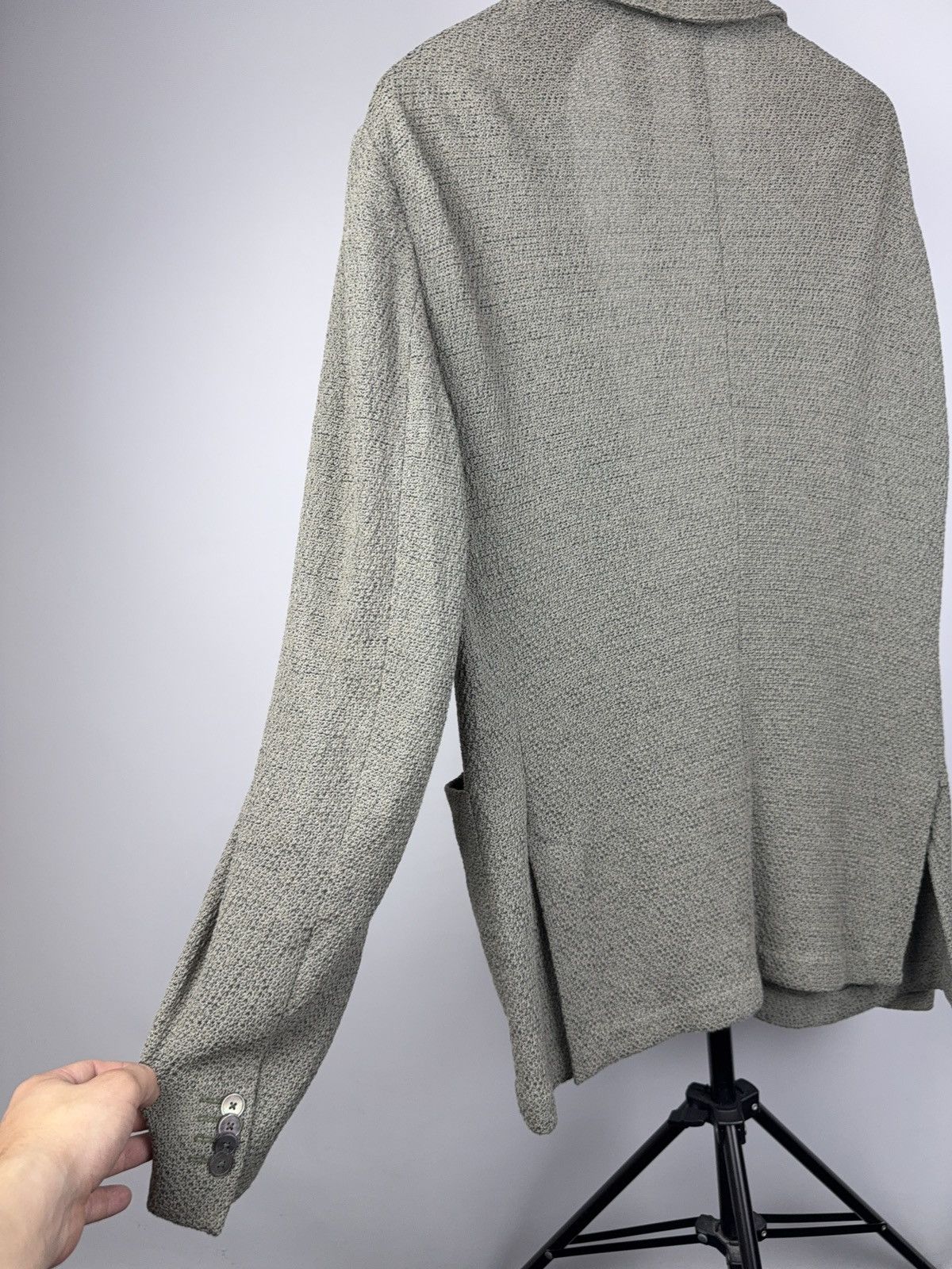 Hugo Boss Vintage 00s Retro Hugo Boss Knitted Stretch blazer Size 42R - 9 Thumbnail