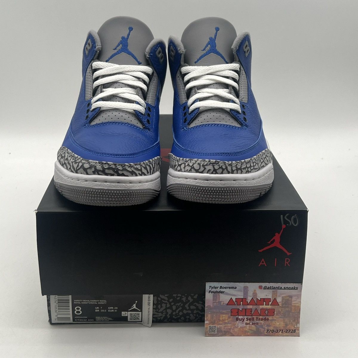 Jordan Brand Air Jordan 3 varsity Royal Size US 8 / EU 41 - 2 Thumbnail