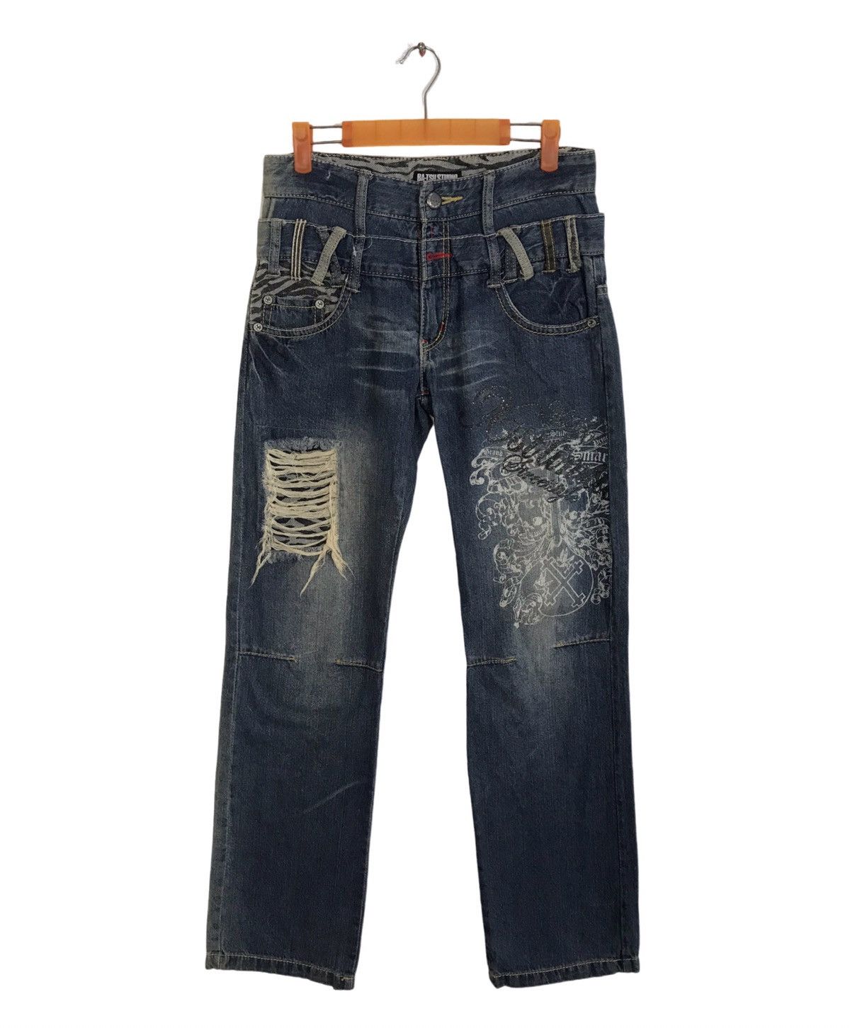 Japanese Brand Hype Japanese Brand Bat-su Studio Double Waist Denim Jeans Size US 30 / EU 46 - 1 Thumbnail