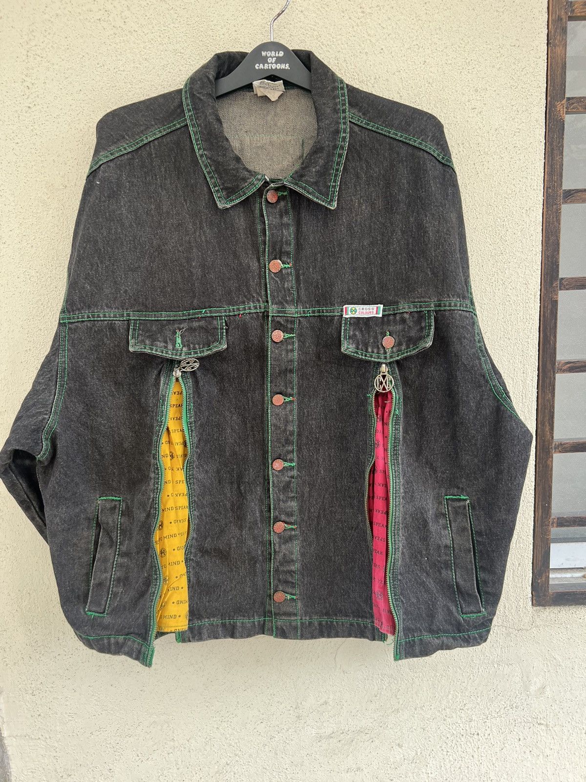 Cross Colours Vintage 90s Cross Colours Rips Fade Denim Oversized Jacket Size US XL / EU 56 / 4 - 12 Thumbnail