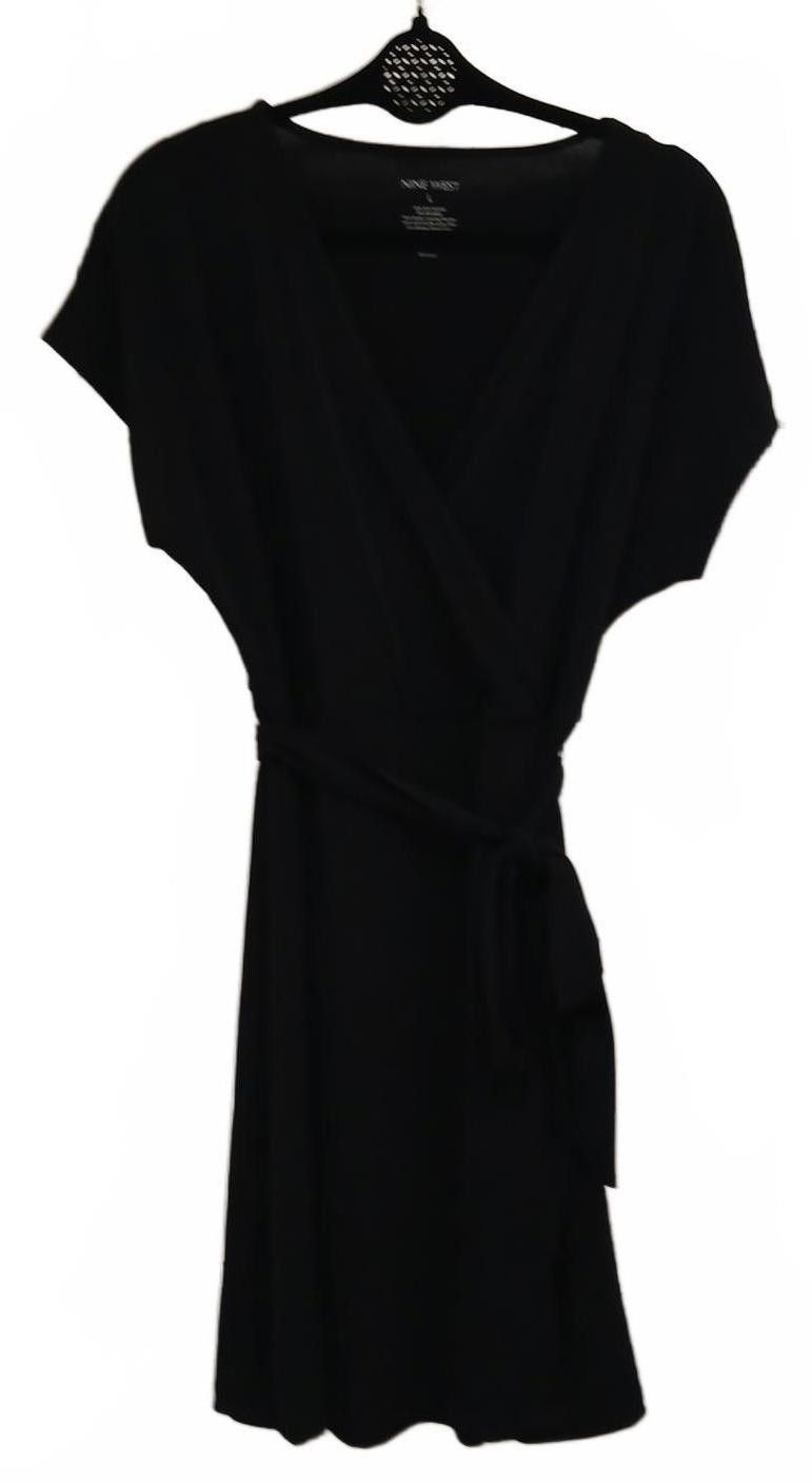 Nine West Black Wrap Dress Nine West NWT Large Size L / US 10 / IT 46 - 9 Thumbnail