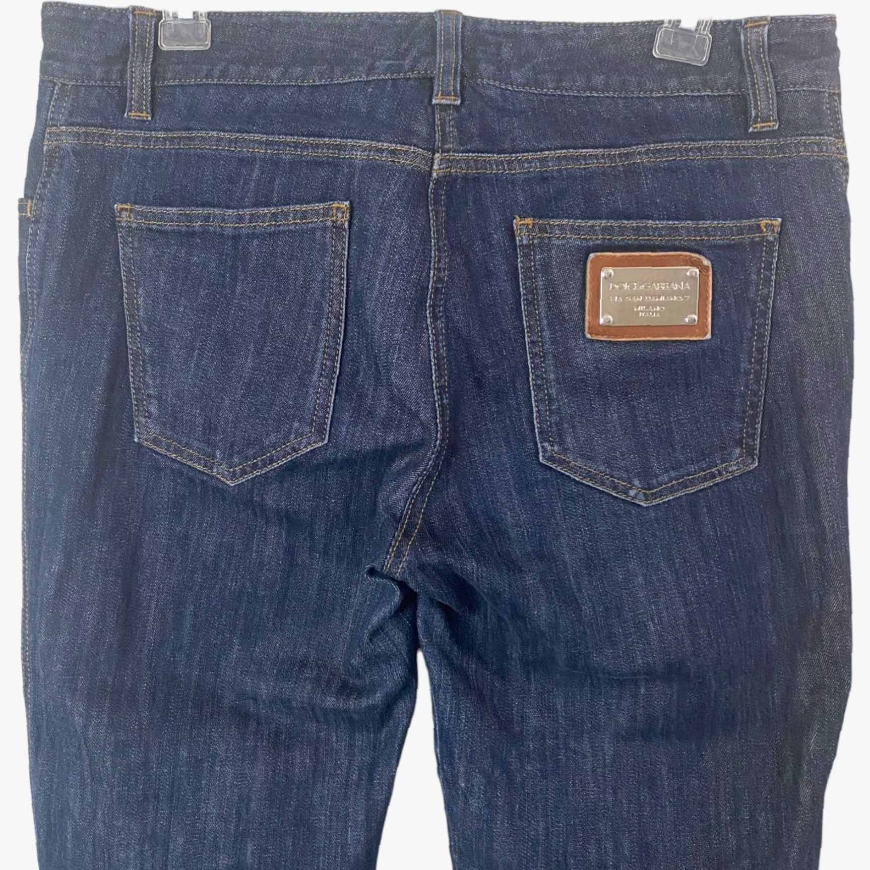 Dolce & Gabbana Dolce & Gabbana Jeans Women Size 10 Blue Crop Straight-Leg Denim Raw-Hem Mid Rise Distressed Womens Size 32" / US 10 / IT 46 - 6 Thumbnail