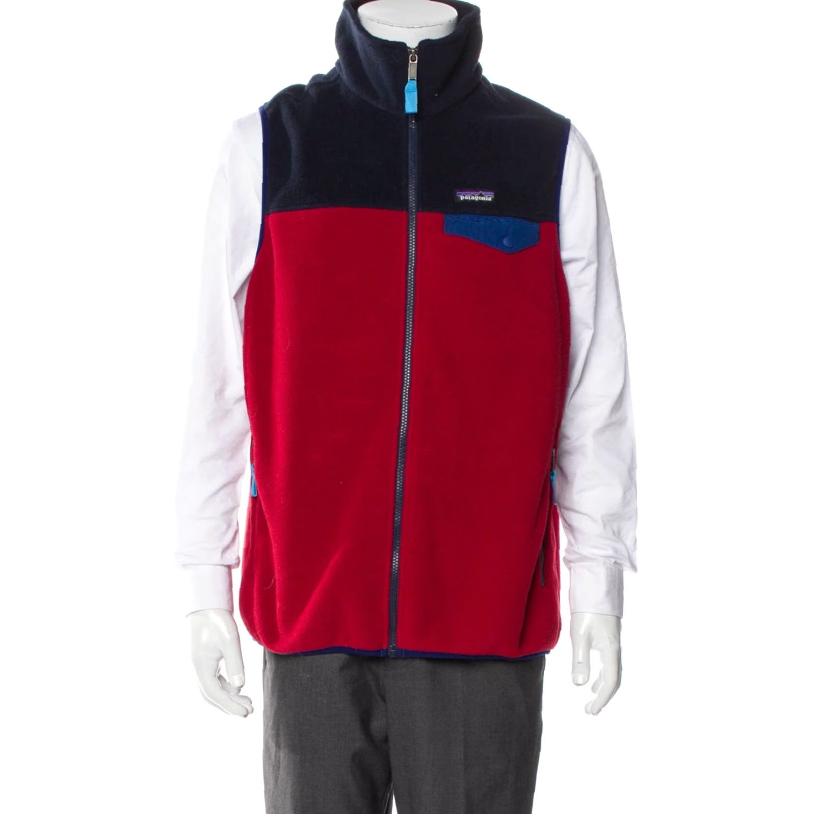 Patagonia VINTAGE Patagonia Synchilla Snap-T Fleece Vest Men’s M Red Navy FA15 Retro Outdoor Vest Men’s M Red Navy FA15 Retro Outdoor Size US M / EU 48-50 / 2 - 6 Thumbnail