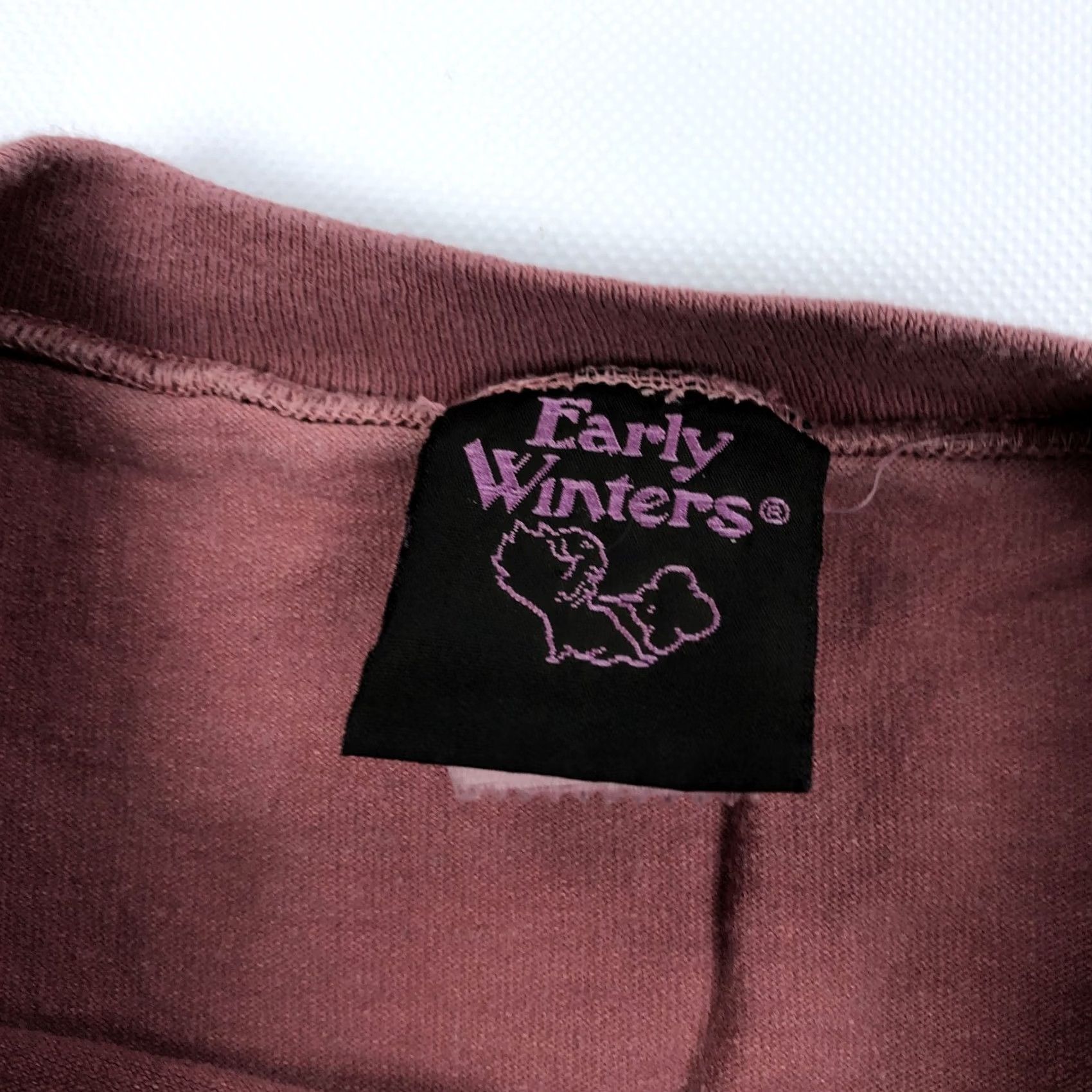 Vintage VINTAGE Early Winters T-Shirt Crew Neck Long Sleeve Men XL Dusty Red USA Embroidered Logo Size US XL / EU 56 / 4 - 5 Thumbnail