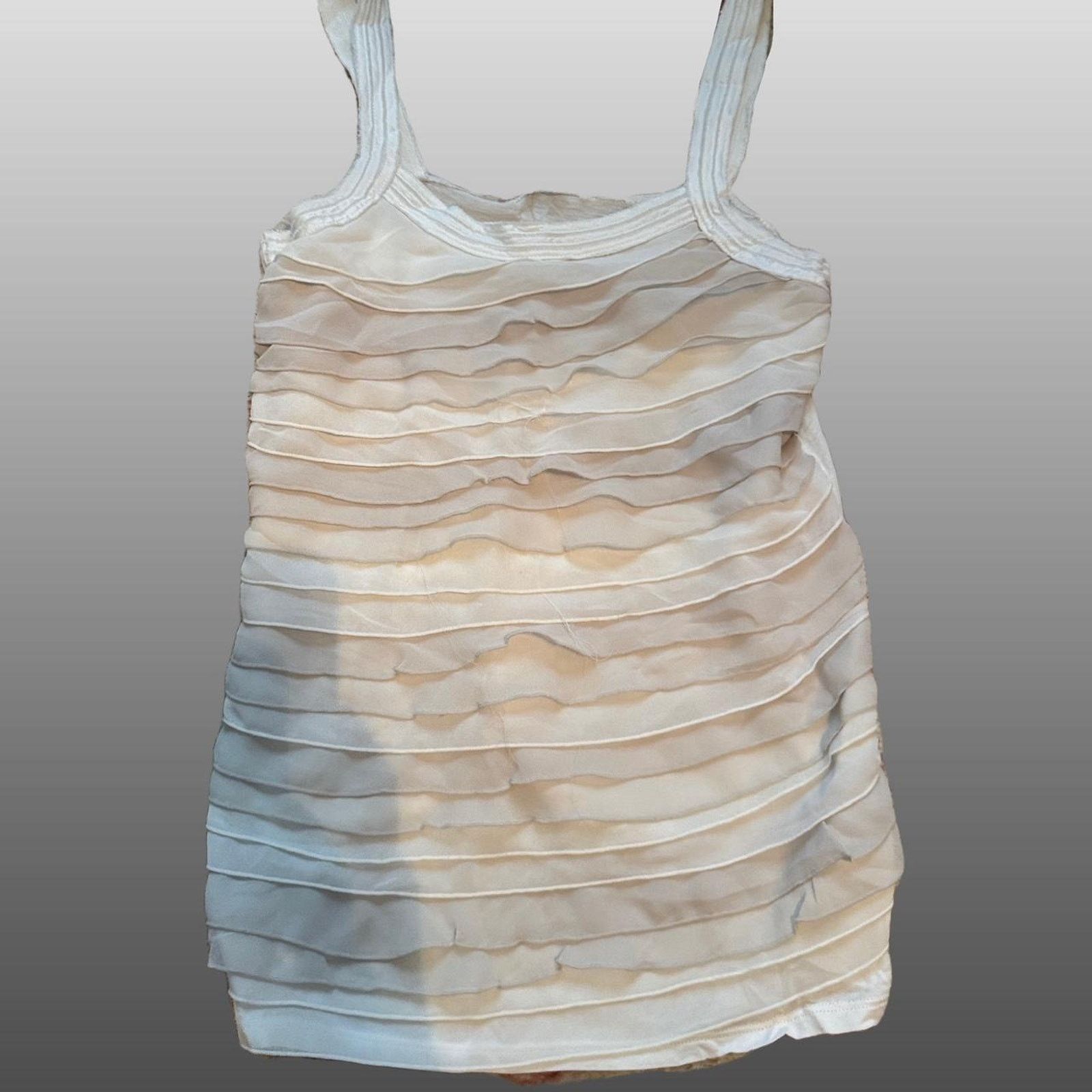 Express Pastel pink mauve and white silk ruffle tank top Size XS / US 0-2 / IT 36-38 - 1 Thumbnail