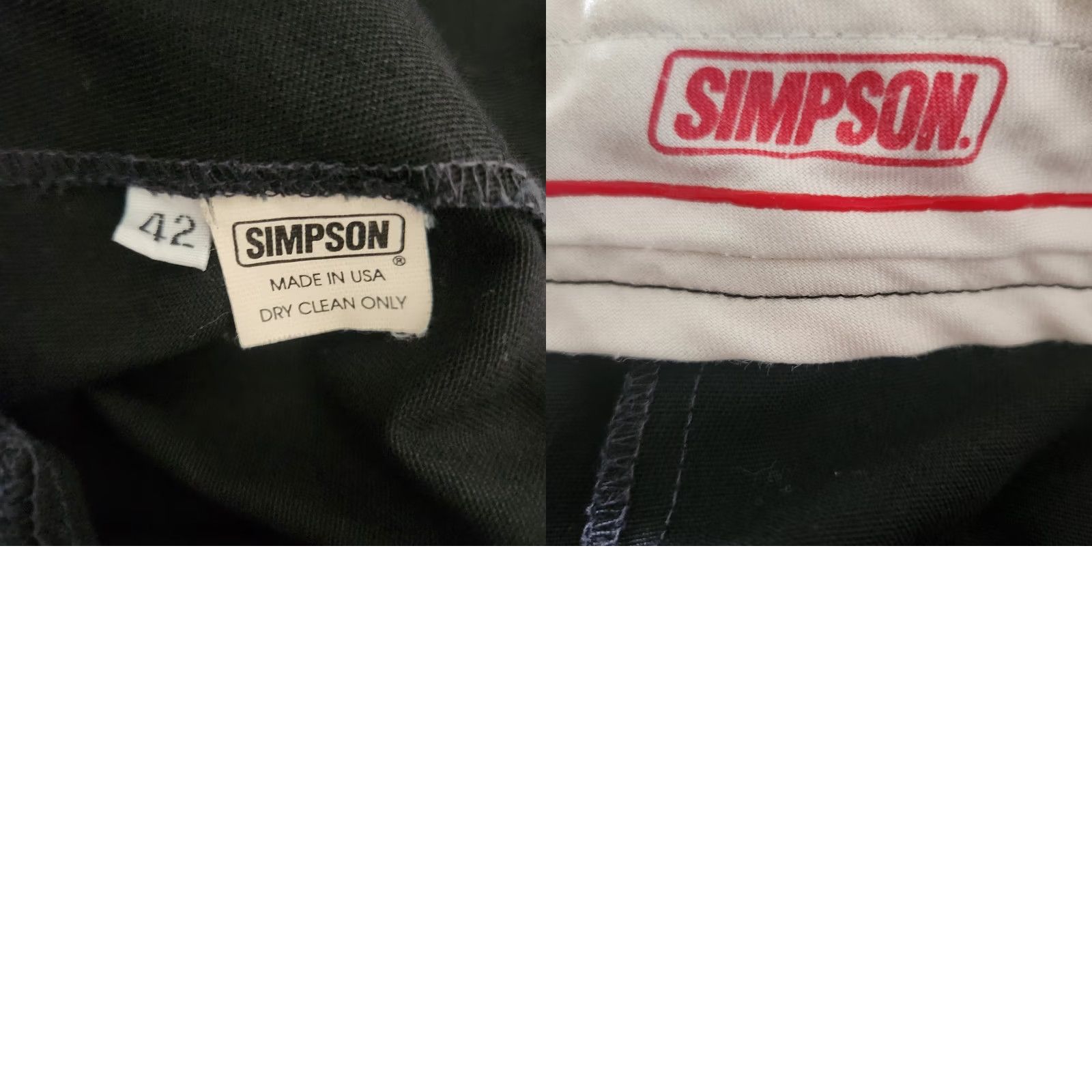 Vintage VINTAGE Simpson Racing Pants Mens 42x28 Black Pleated USAC Embroidered USA Made Pants Size US 36 / EU 52 - 9 Thumbnail