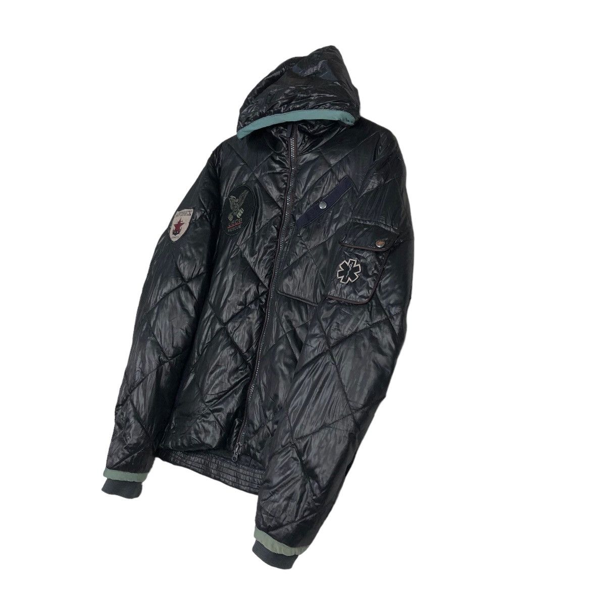 Avirex 🔥Vintage Light Puffer Down Biker Jacket Avirex Full Patches Size US L / EU 52-54 / 3 - 2 Thumbnail