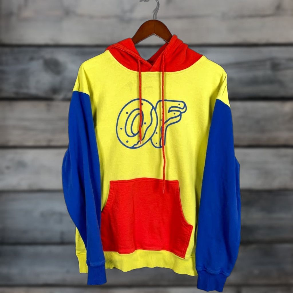 Odd Future Odd Future Hoodie Adult Large Yellow Blue Colorblock Sweatshirt Tyler Creator Size US L / EU 52-54 / 3 - 1 Thumbnail