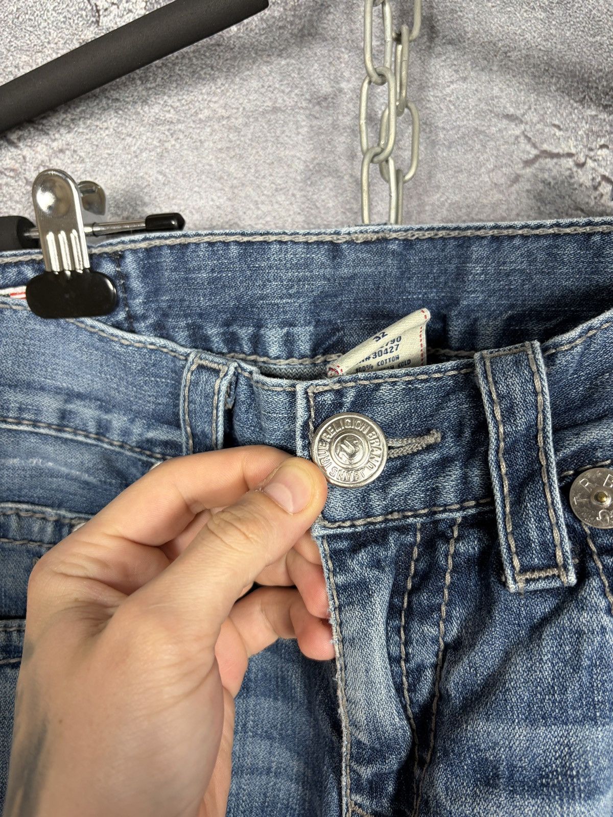 True Religion Vintage True Religion Denim Jeans Bobby Big T USA Y2K Size US 32 / EU 48 - 11 Thumbnail