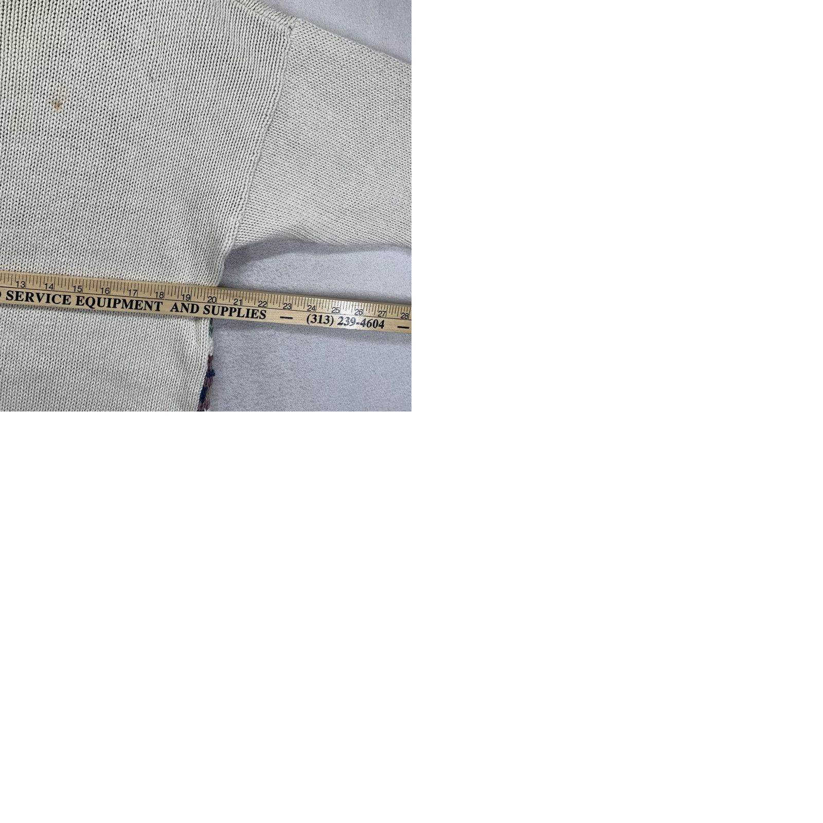 Vintage VINTAGE Women's Jumper Large Embroidered Detailed Front Mauve Light Sage Natural Size L / US 10 / IT 46 - 11 Thumbnail