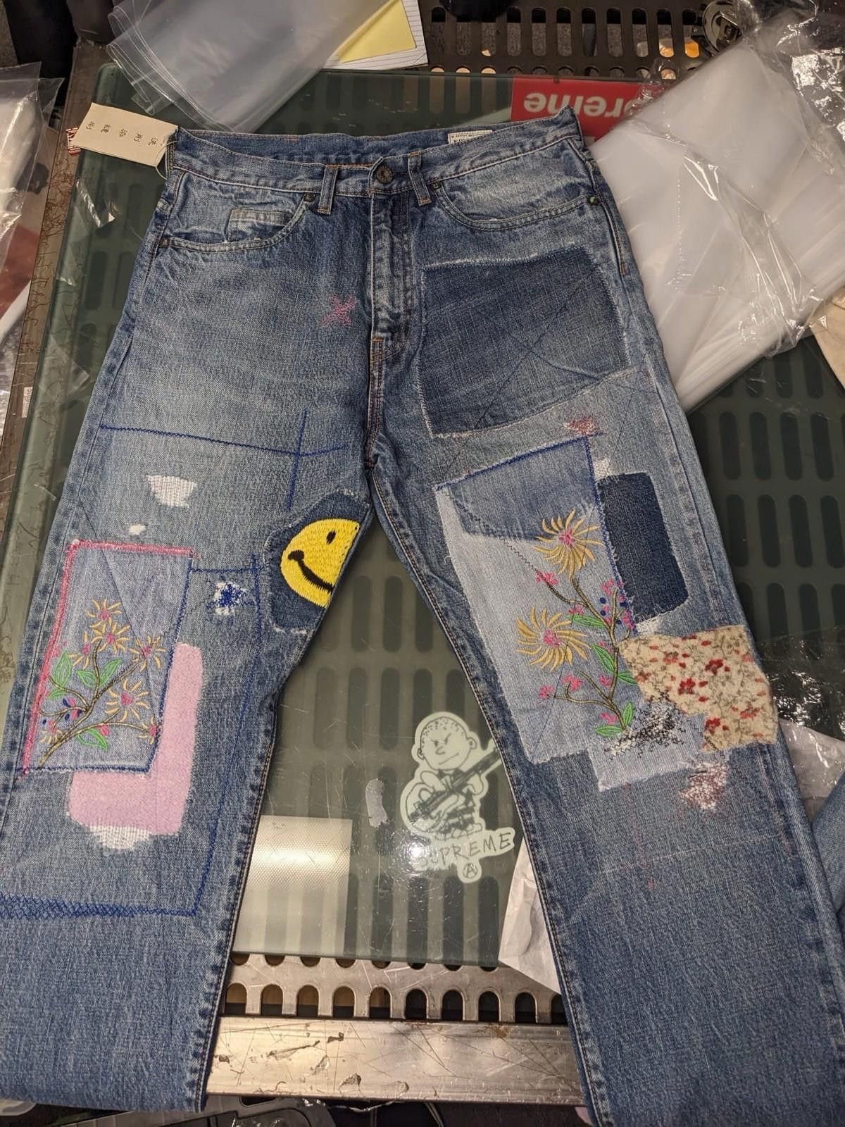Kapital Kapital Okabilly Gypsy Patch Remake Denim Indigo Pant 32 Size US 32 / EU 48 - 5 Thumbnail