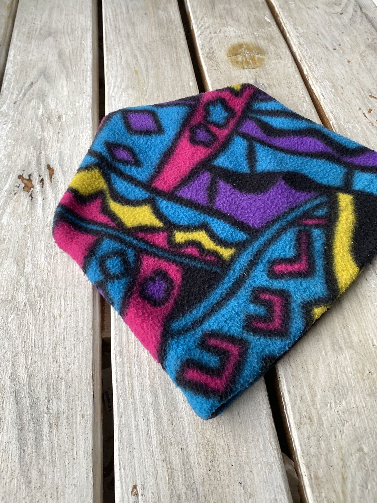 Keith Haring × Vintage Vintage 90s fleece graphic Keith Haring Like Outdoor hat Size ONE SIZE - 5 Thumbnail