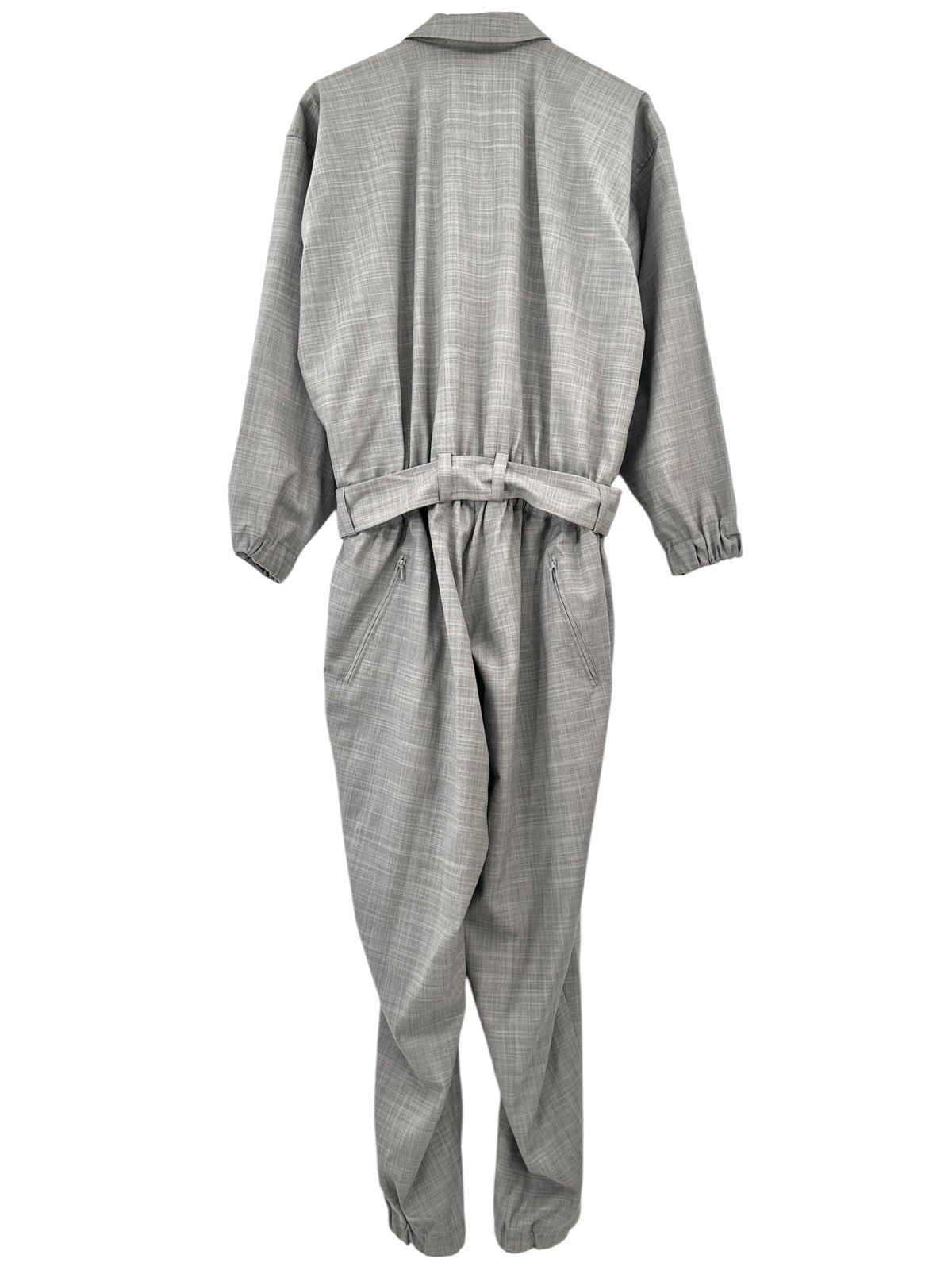 Issey Miyake SS18 Runway Gray Wool Long Sleeve Loose Fit Jumpsuit Size US 30 / EU 46 - 2 Thumbnail