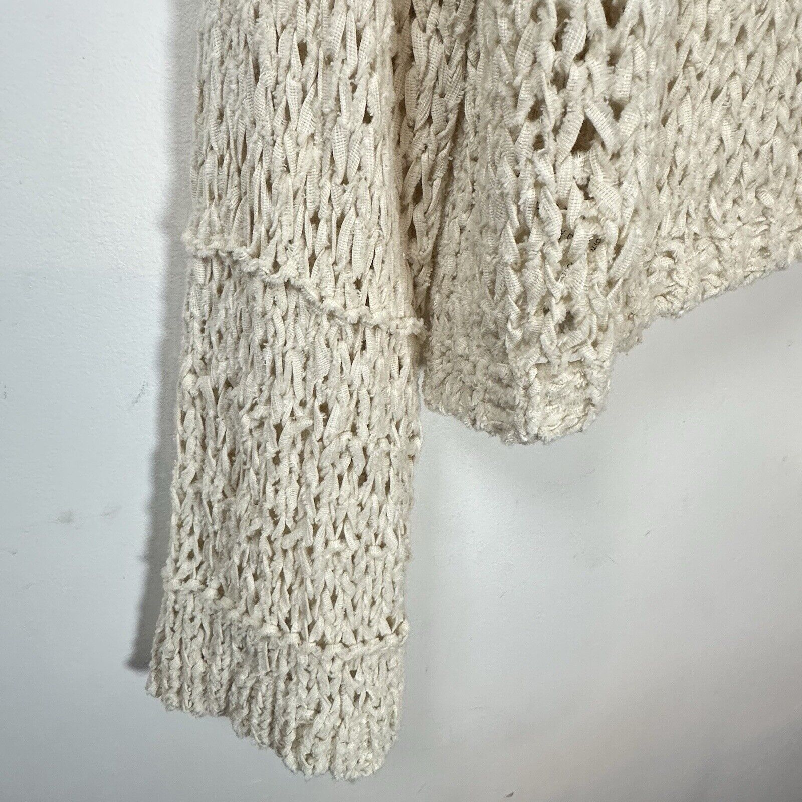 Free People Free People Daiquiri Loose Knit Cardigan crop Medium Ivory Size M / US 6-8 / IT 42-44 - 9 Thumbnail