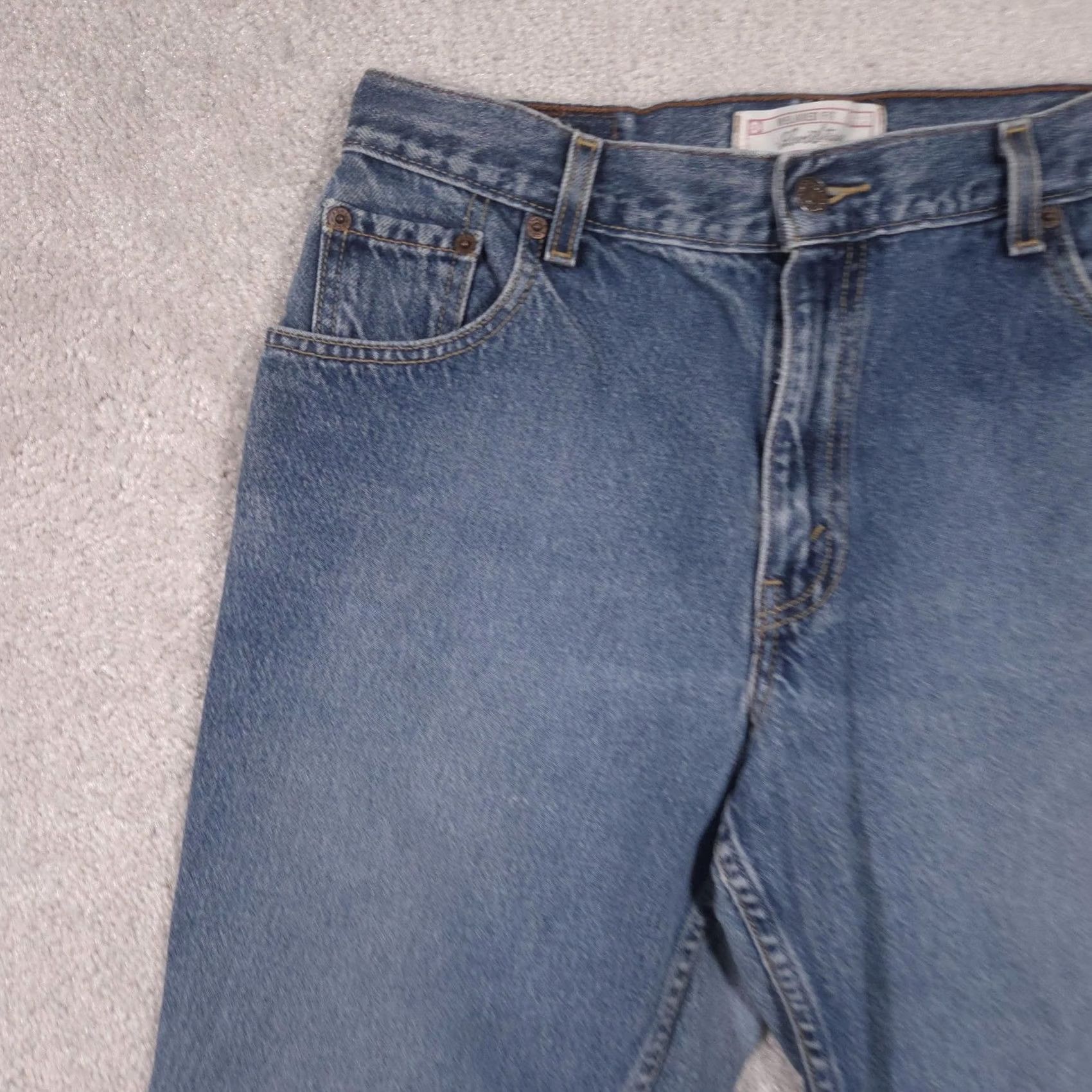Vintage Levi Strauss Signature Jeans Womens 12 Short Blue High Rise Relaxed Tapered Jeans Size 34" / US 12 / IT 48 - 5 Thumbnail