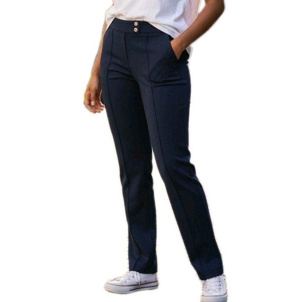 Spanx SPANX Women's Pull-On Straight Leg Black Pants Size 2X Waist Size 42" / US 20 - 1 Thumbnail