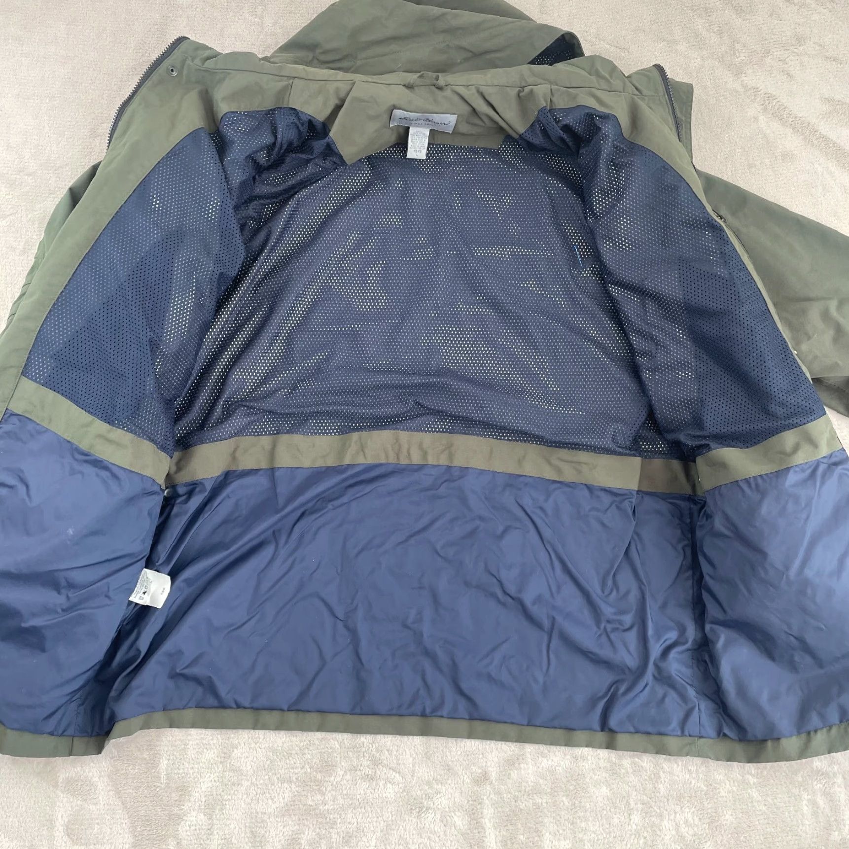 Eddie Bauer Eddie Bauer WeatherEdge Jacket Men Large Olive Green Removable Hood Full Zip Size US L / EU 52-54 / 3 - 5 Thumbnail