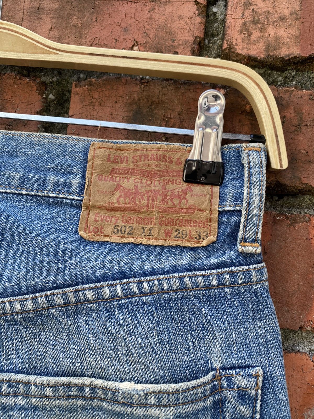 Levi's × Levi's Vintage Clothing × Vintage W28x31 vintage levi's 502xx redline big E distressed Japan Size US 28 / EU 44 - 8 Thumbnail